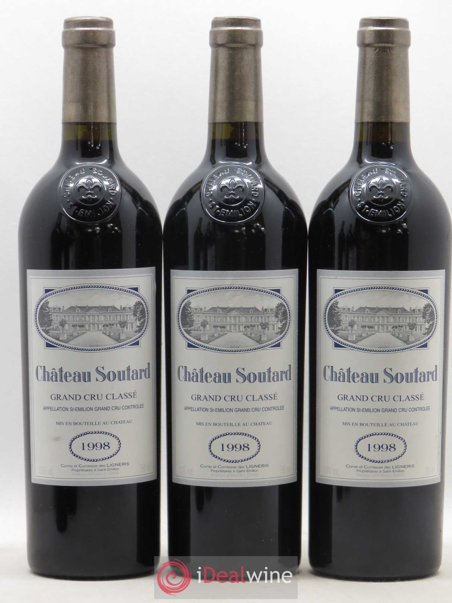 Château Soutard Grand Cru Classé 1998 - Lot de 12 bouteilles - 1