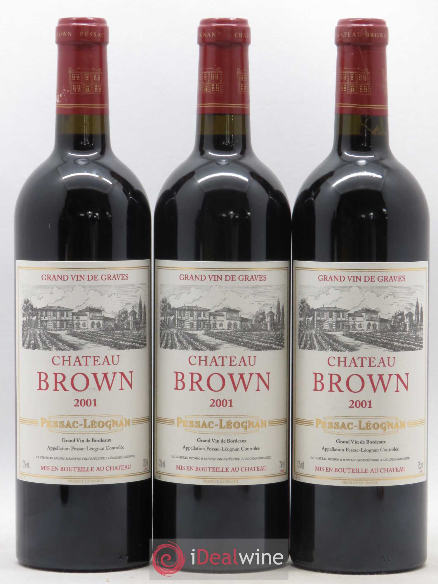 Château Brown 2001 - Lot de 12 bouteilles - 1