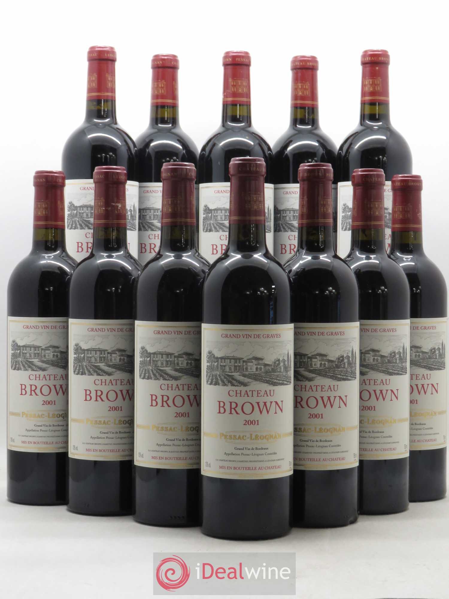 Château Brown 2001 - Lot de 12 bouteilles - 0