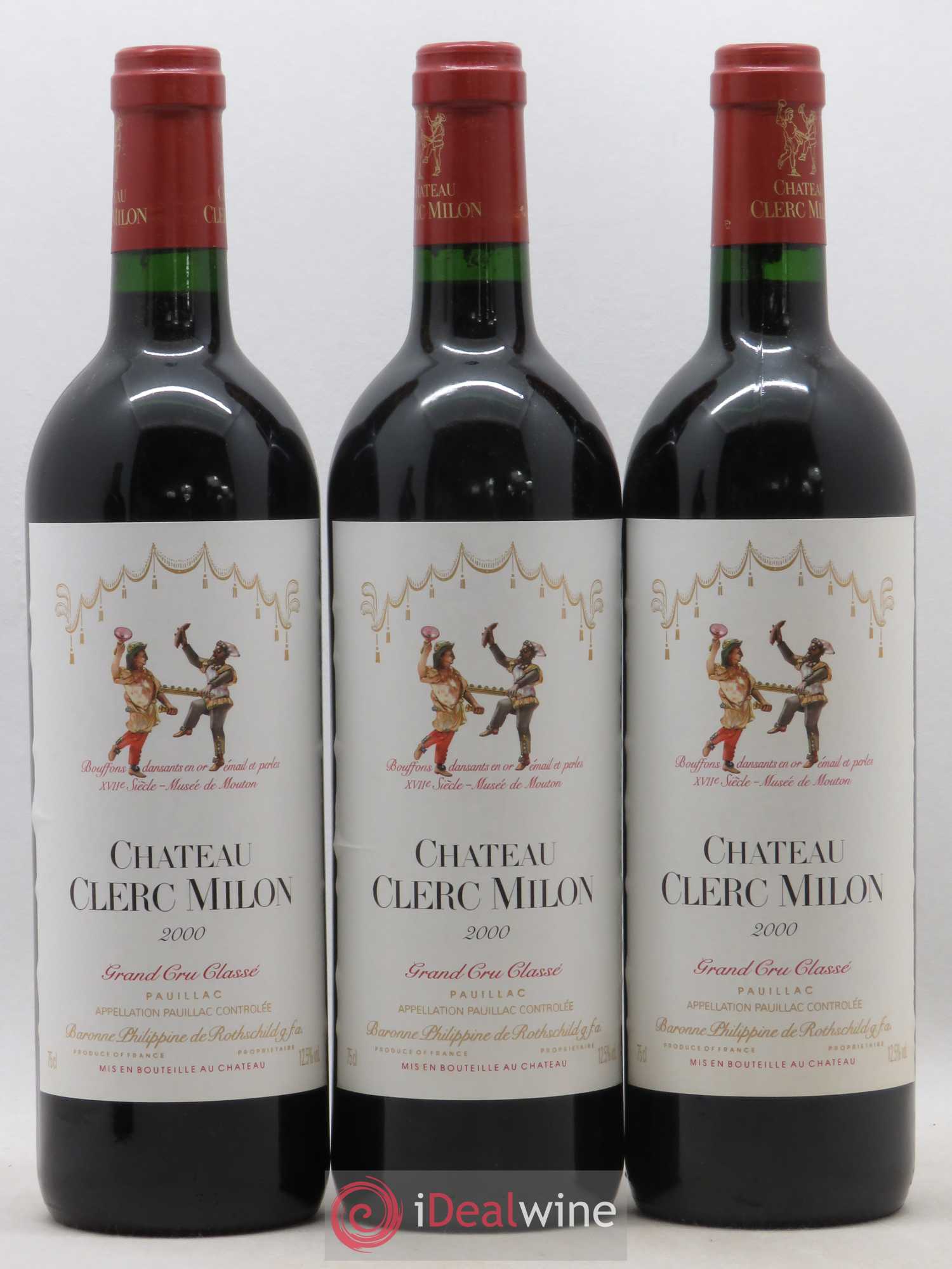 Château Clerc Milon 5ème Grand Cru Classé 2000 - Lot de 12 bouteilles - 1