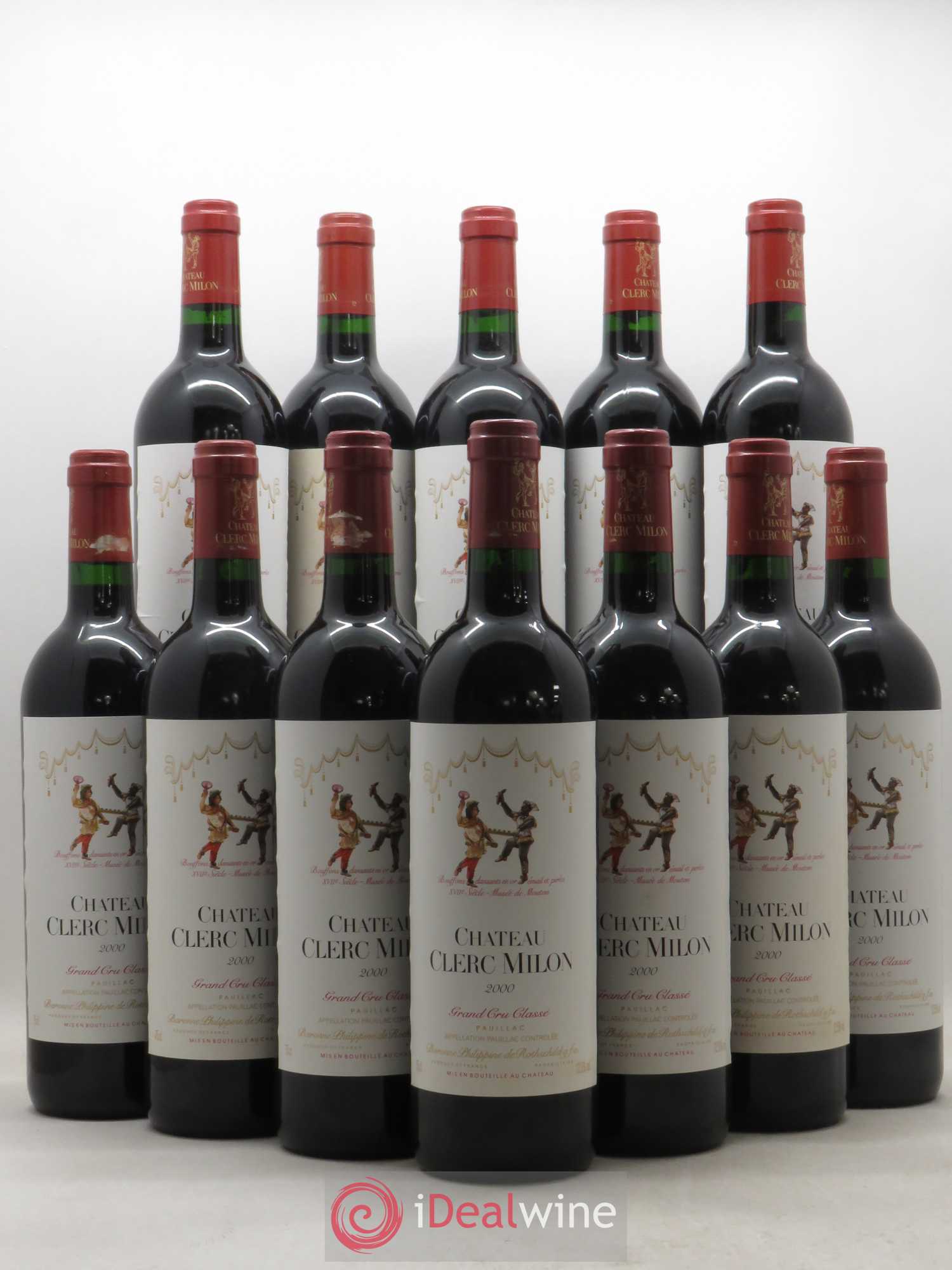 Château Clerc Milon 5ème Grand Cru Classé 2000 - Lot de 12 bouteilles - 0