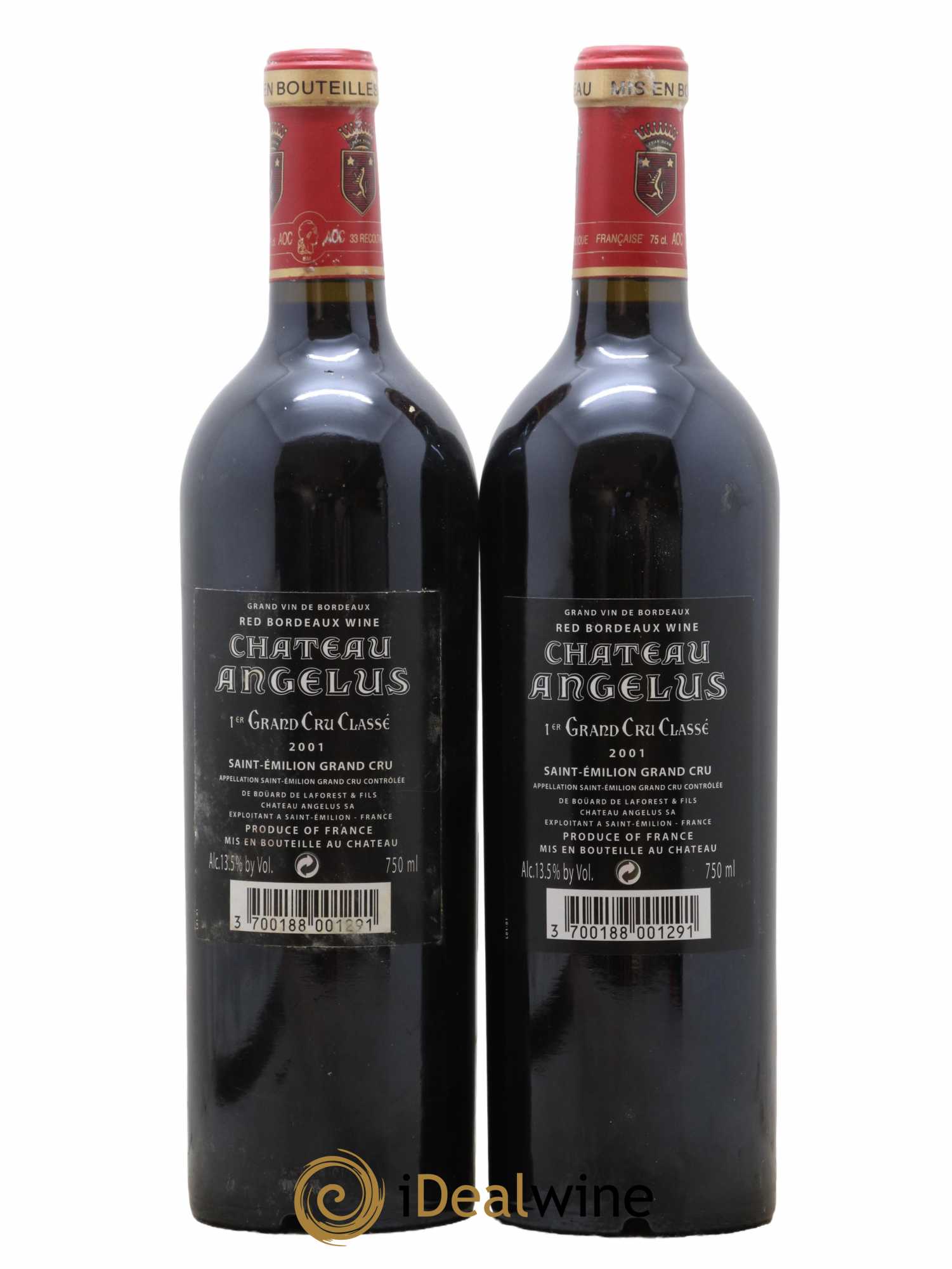 Château Angélus 1er Grand Cru Classé A 2001 - Lot de 2 bouteilles - 1