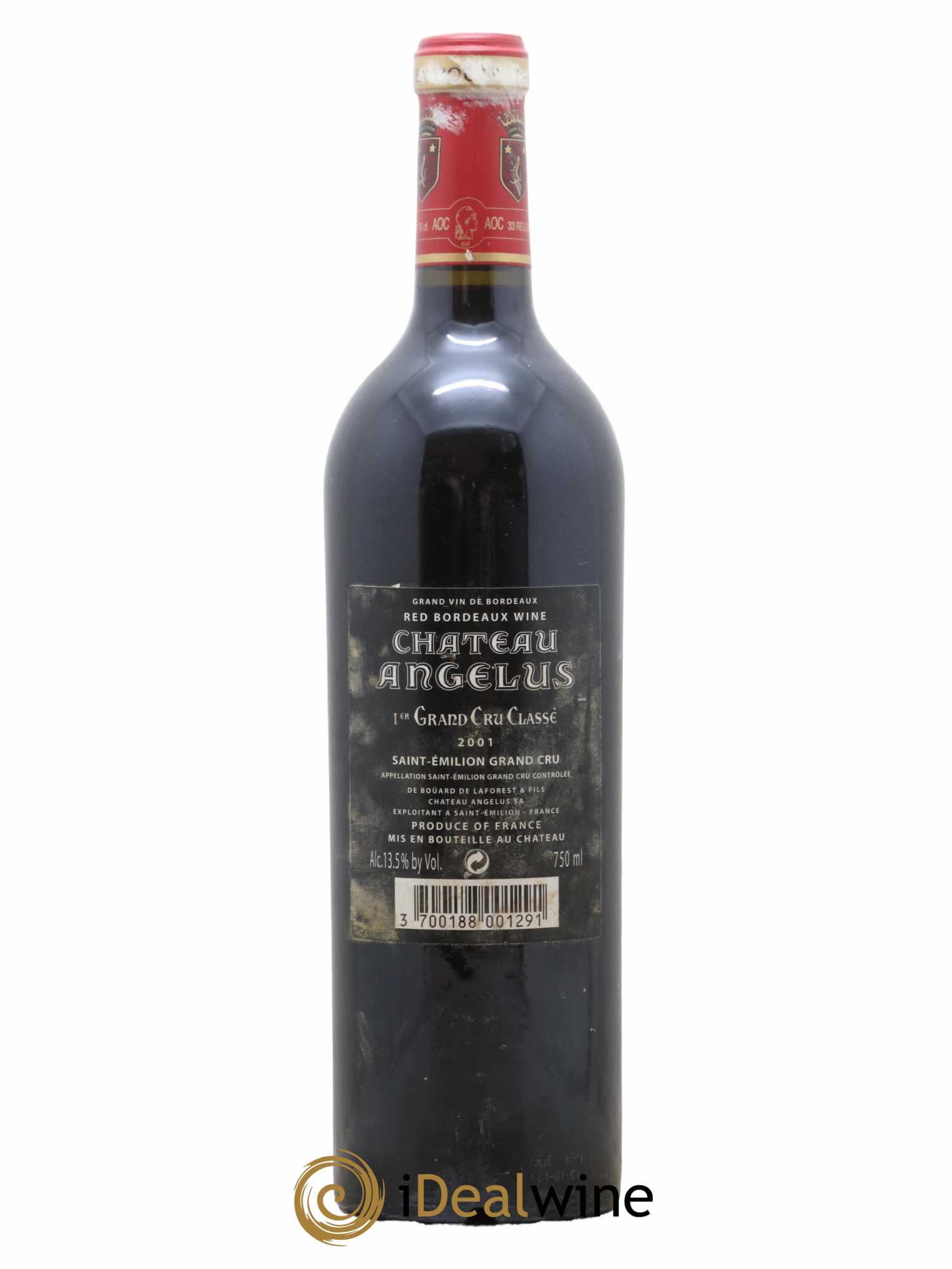 Château Angélus 1er Grand Cru Classé A 2001 - Lot de 1 bouteille - 1