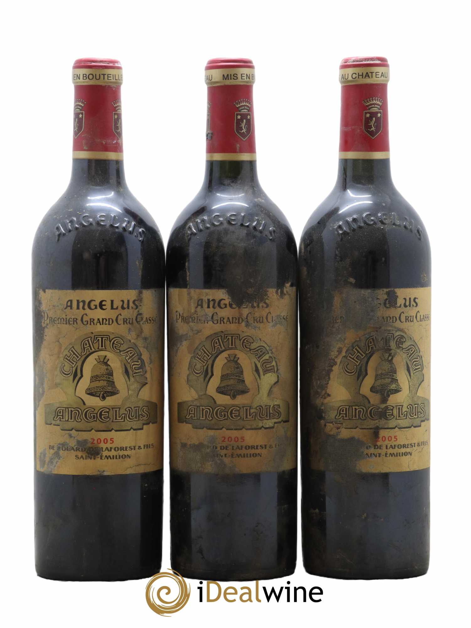 Château Angélus 1er Grand Cru Classé A 2005 - Lot de 3 bouteilles - 0