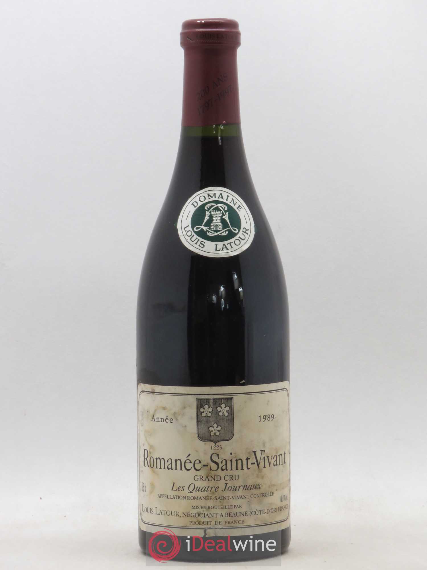Romanée-Saint-Vivant Grand Cru Les Quatre Journaux Louis Latour 1989 - Lot de 1 bouteille - 0