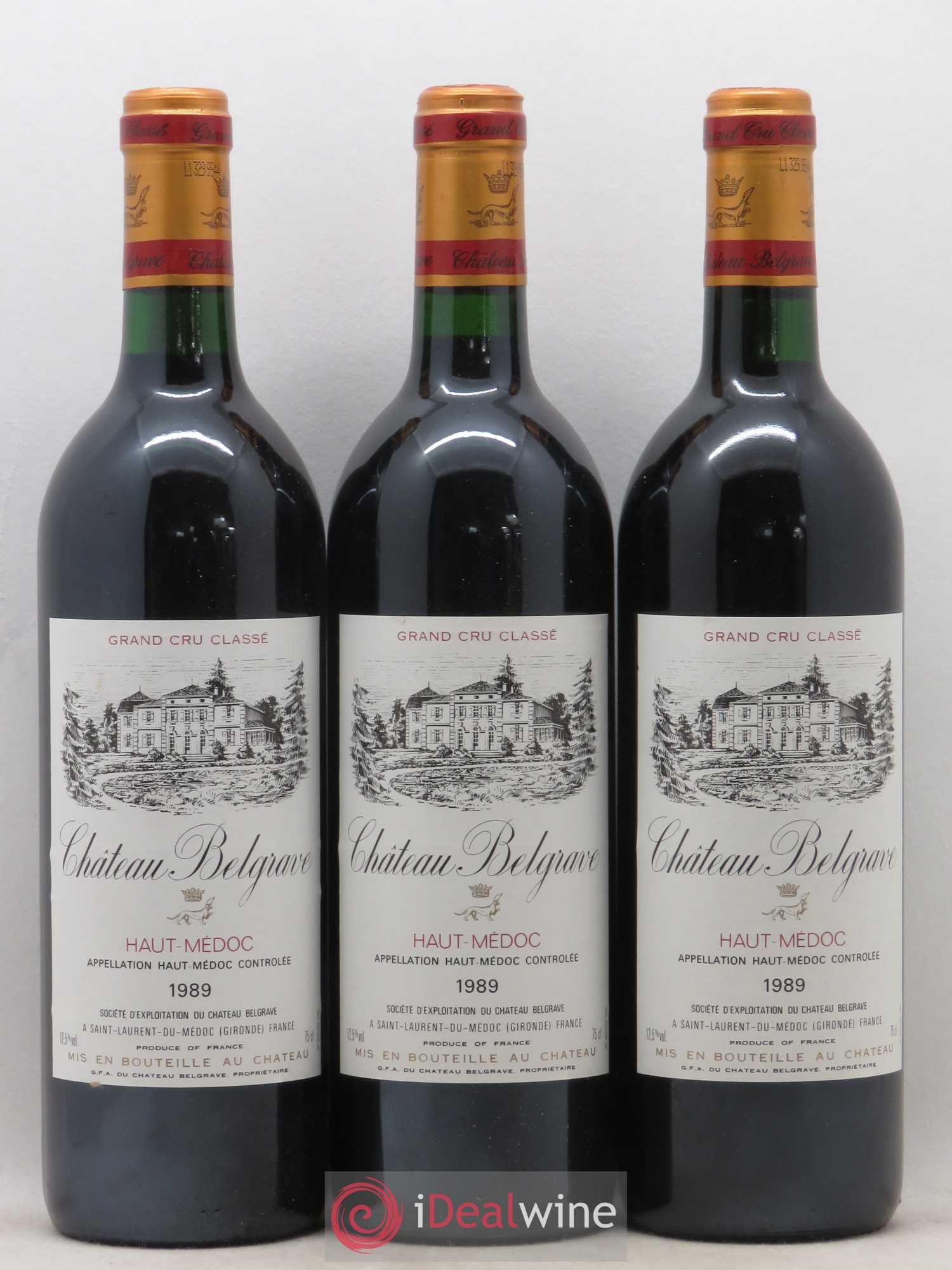 Château Belgrave 5ème Grand Cru Classé 1989 - Lot de 12 bouteilles - 3
