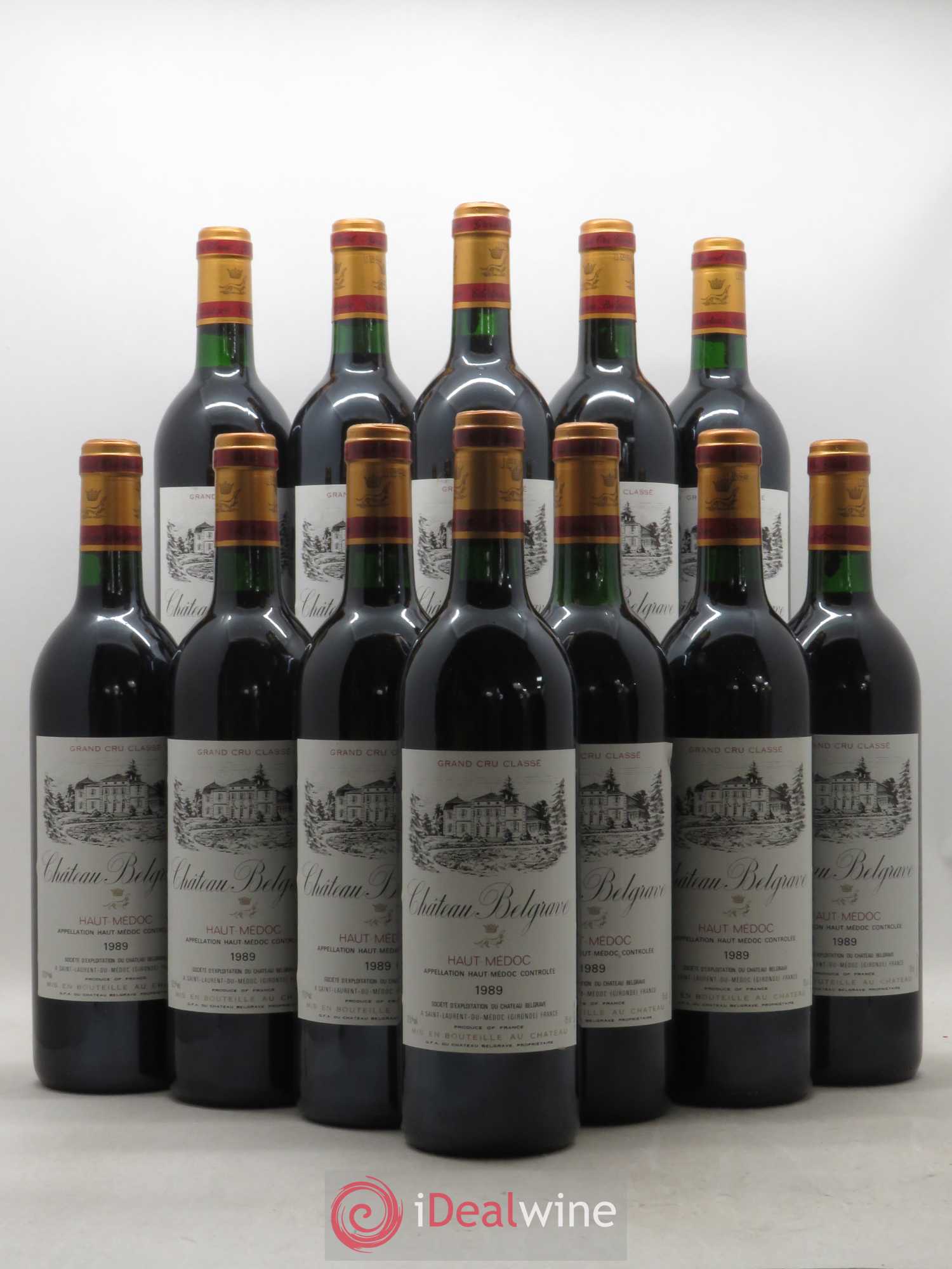 Château Belgrave 5ème Grand Cru Classé 1989 - Lot de 12 bouteilles - 0