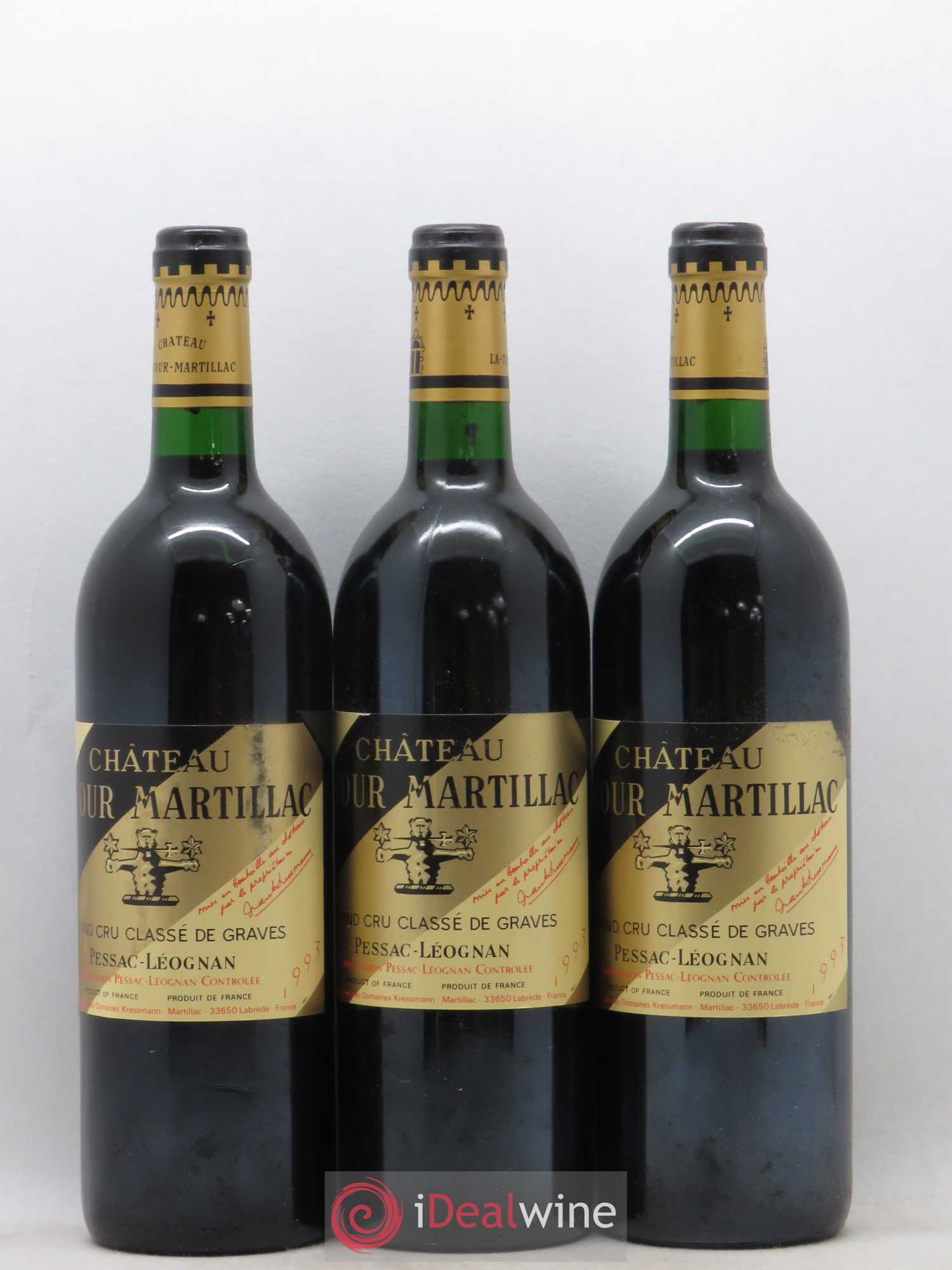 Château Latour-Martillac Cru Classé de Graves 1993 - Lotto di 12 bottiglie - 1