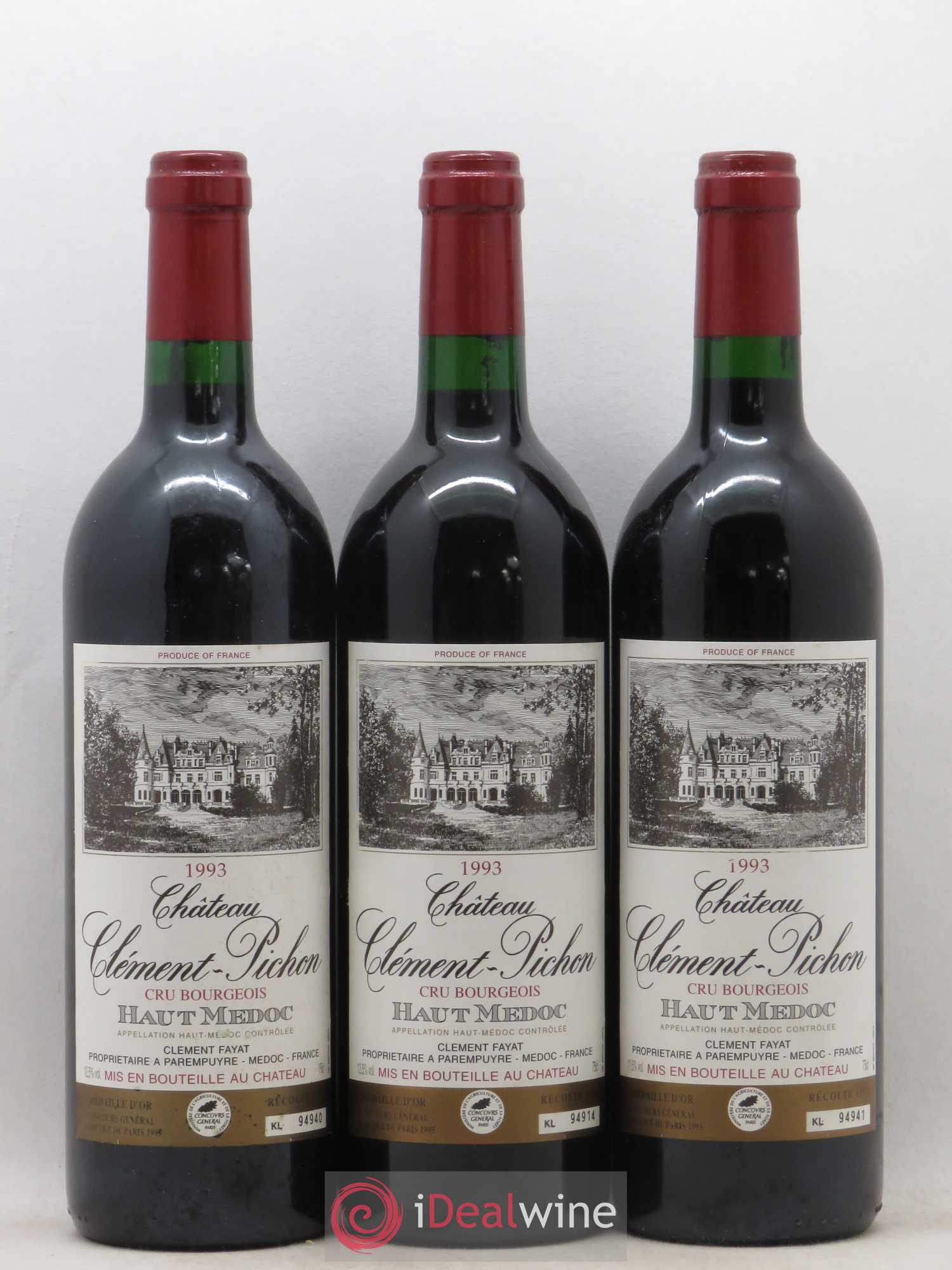 Château Clément-Pichon Cru Bourgeois 1993 - Lot de 12 bouteilles - 4