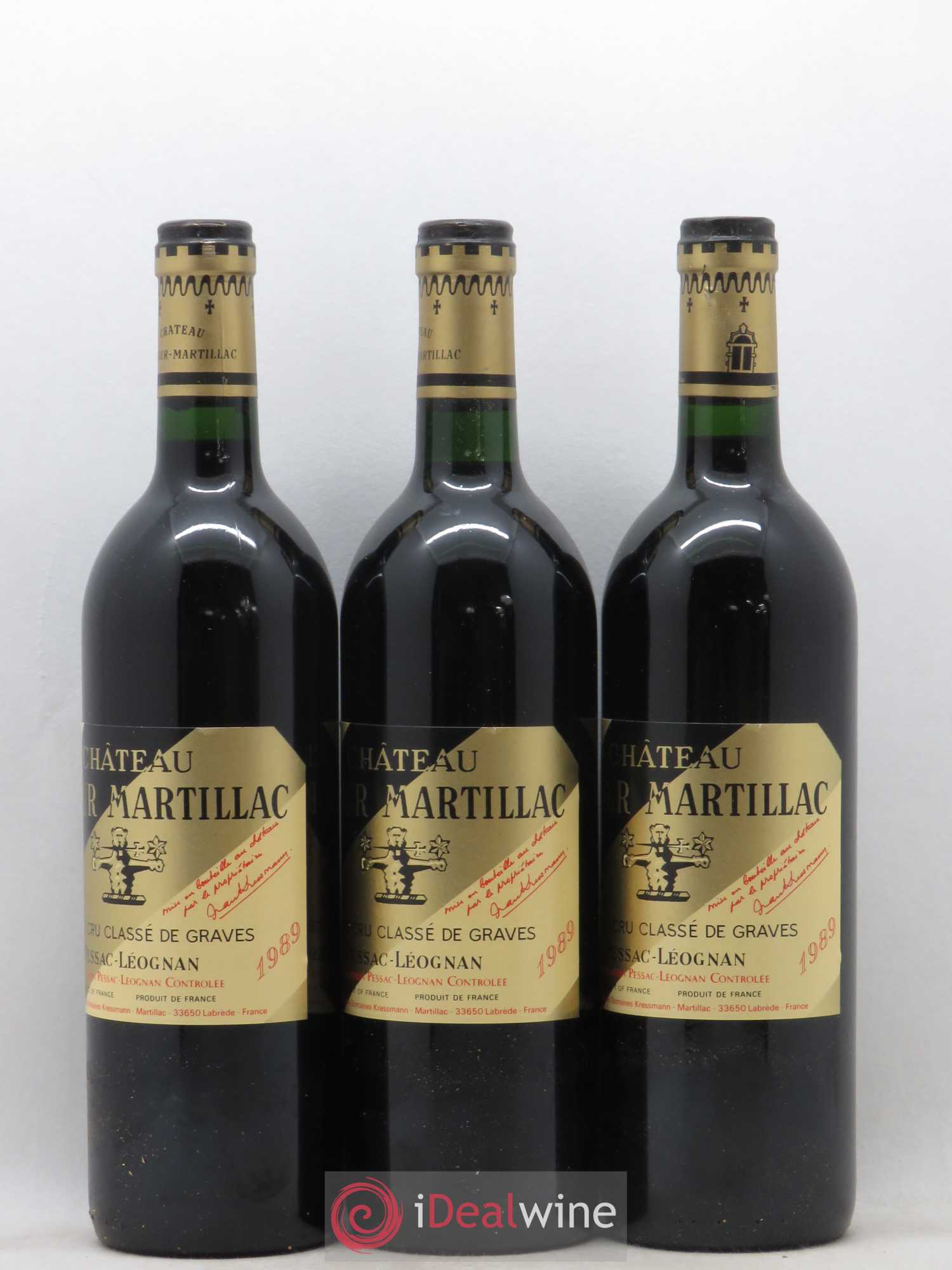 Château Latour-Martillac Cru Classé de Graves 1989 - Lot de 12 bouteilles - 1