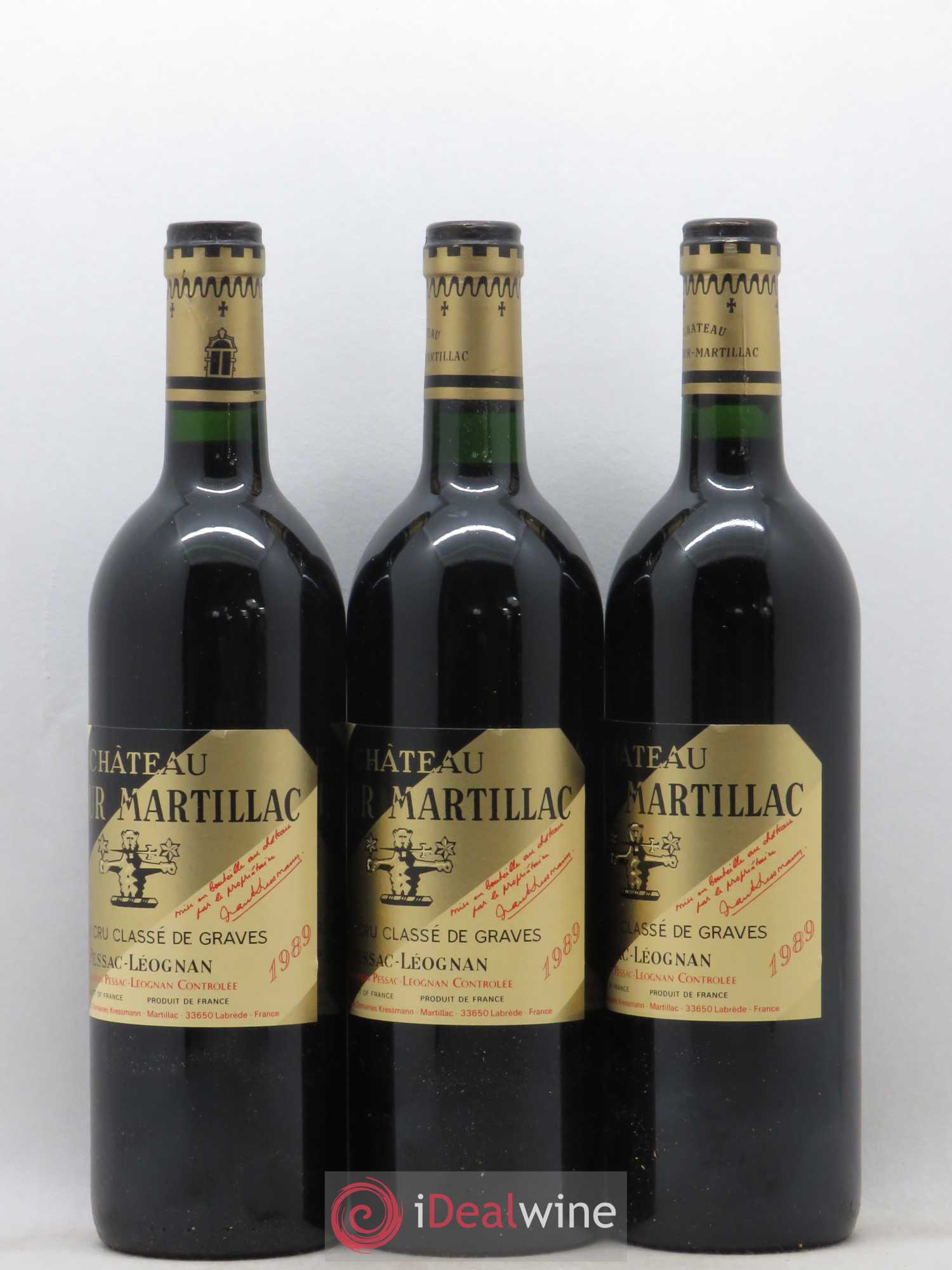 Château Latour-Martillac Cru Classé de Graves 1989 - Lot de 12 bouteilles - 2