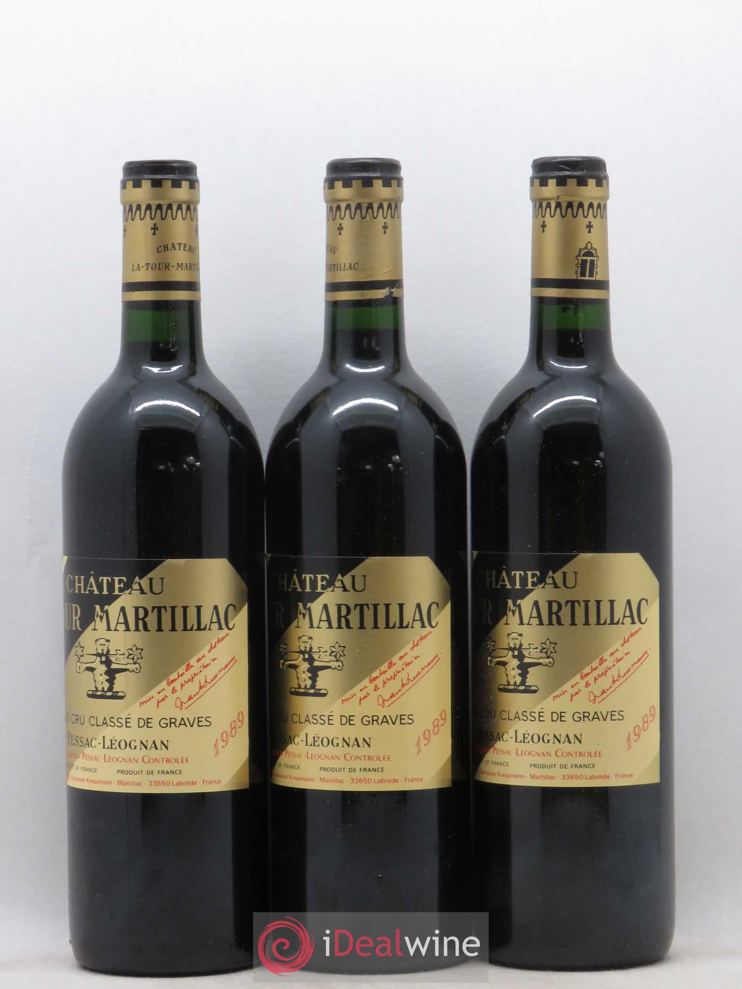 Château Latour-Martillac Cru Classé de Graves 1989 - Lot de 12 bouteilles - 2