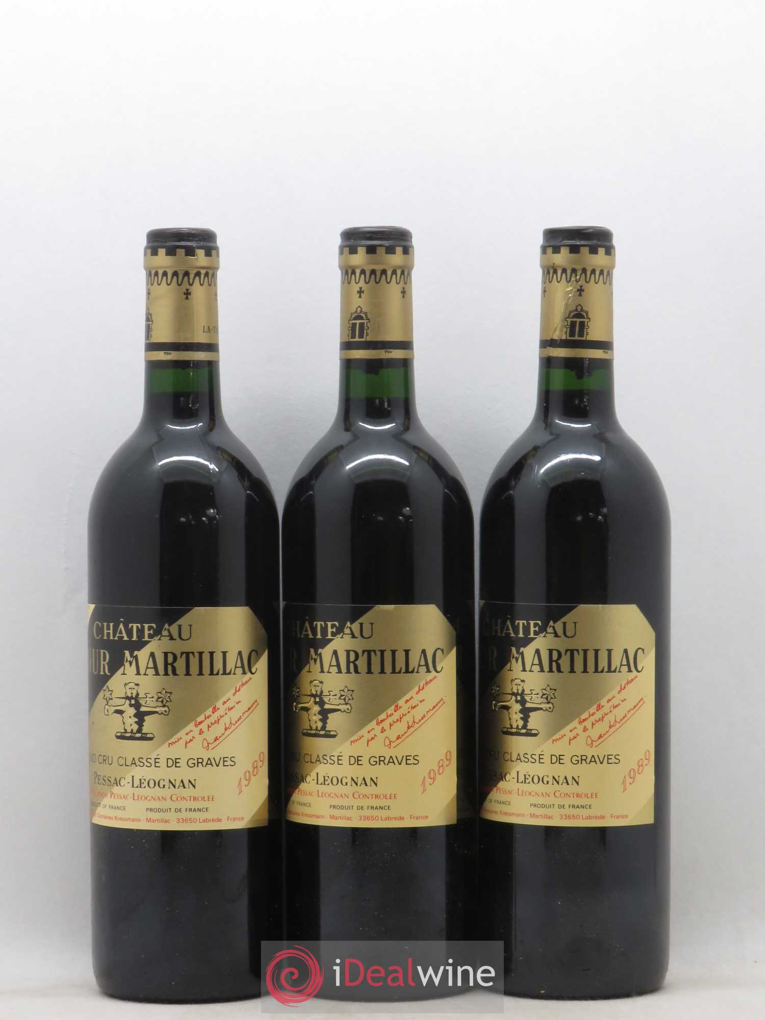 Château Latour-Martillac Cru Classé de Graves 1989 - Lot de 12 bouteilles - 2