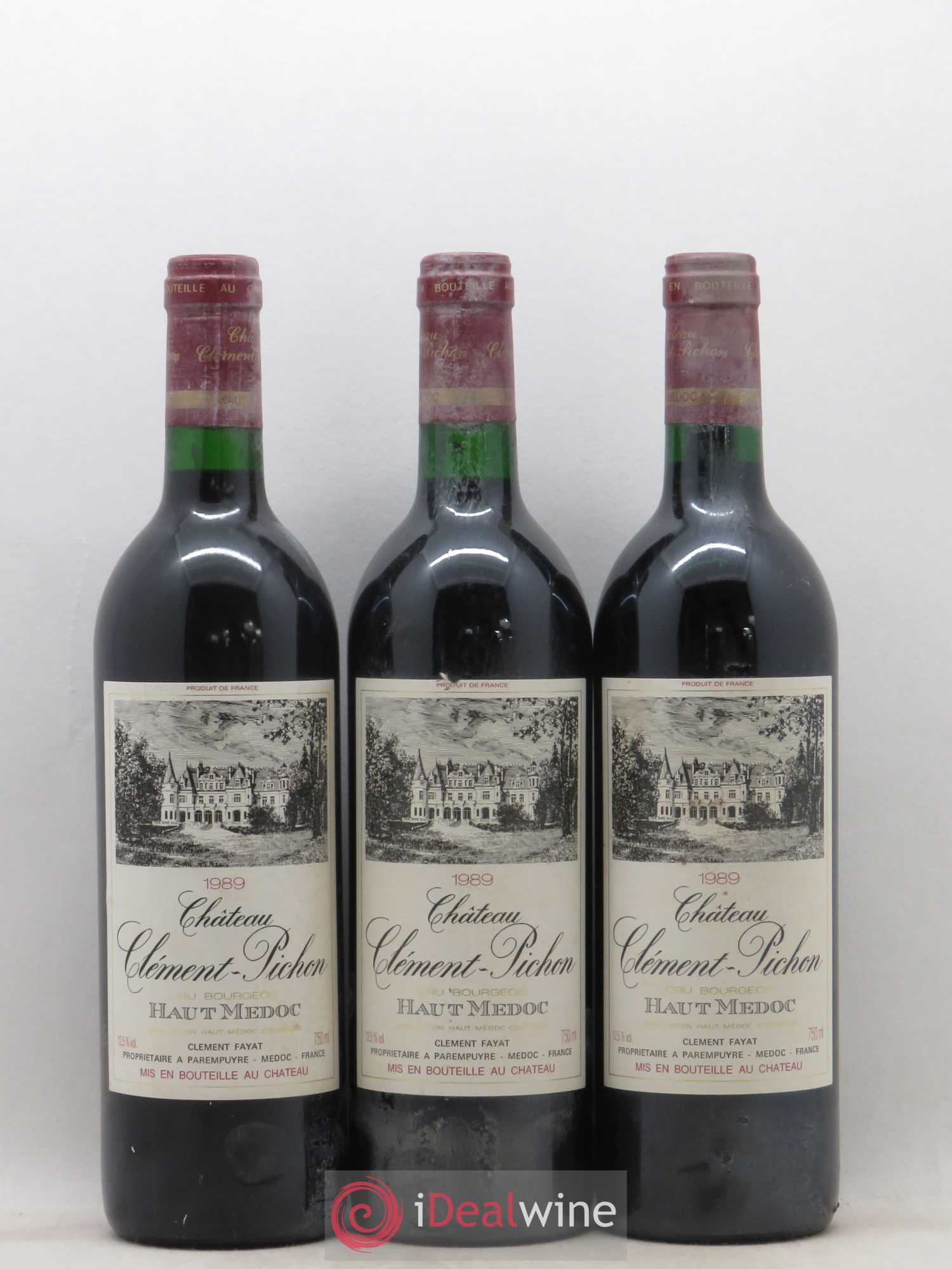 Château Clément-Pichon Cru Bourgeois 1989 - Lot de 12 bouteilles - 1