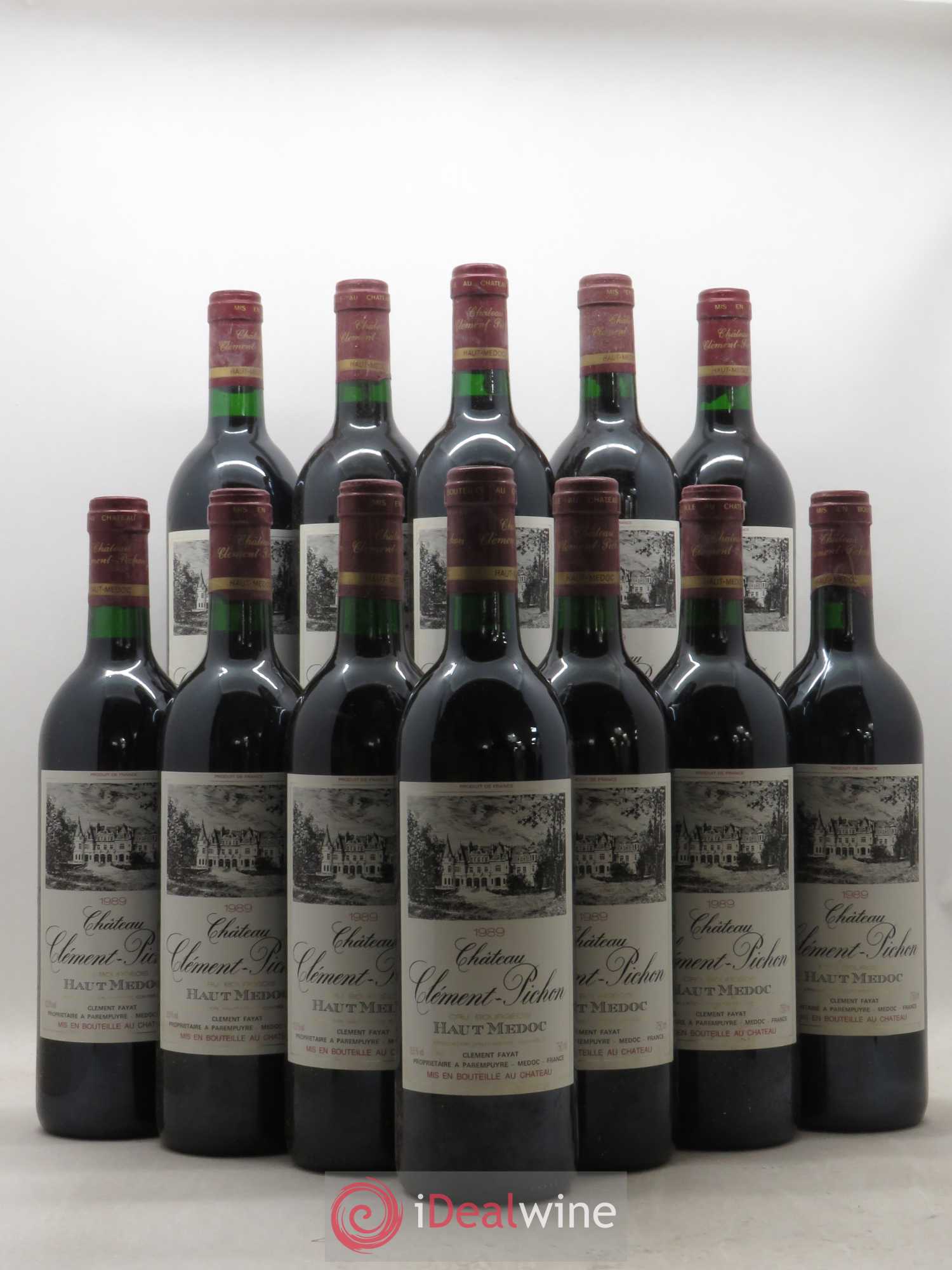 Château Clément-Pichon Cru Bourgeois 1989 - Lot de 12 bouteilles - 0