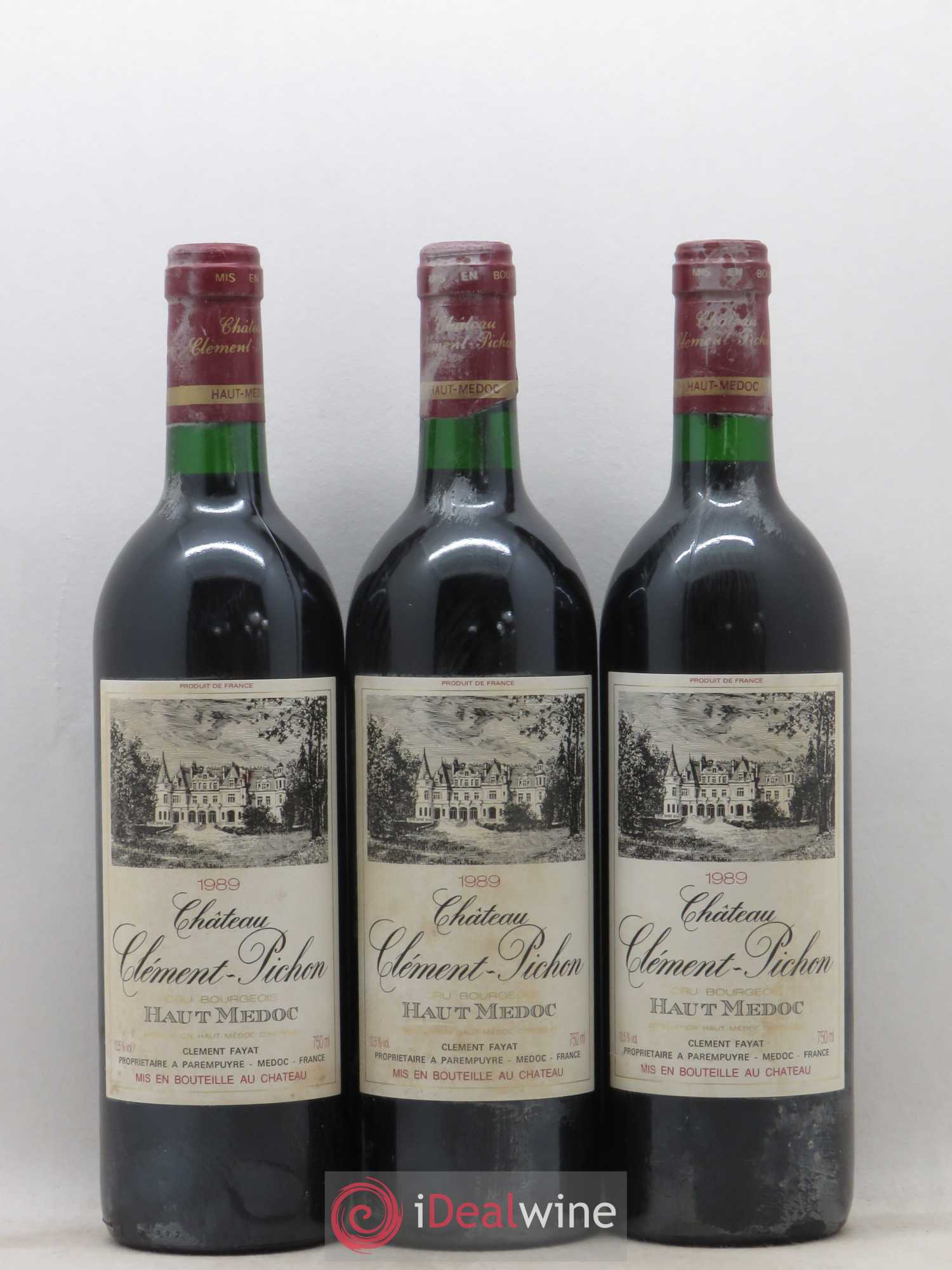 Château Clément-Pichon Cru Bourgeois (sans prix de réserve) 1989 - Lot de 12 bouteilles - 1