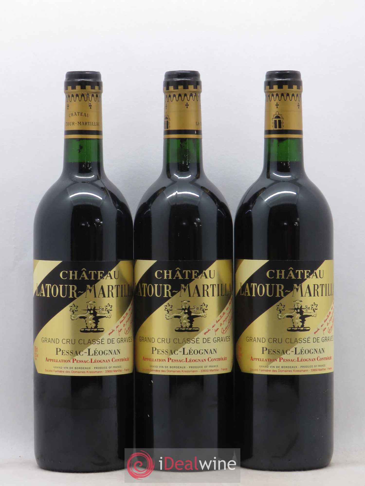 Château Latour-Martillac Cru Classé de Graves 1998 - Lot de 12 bouteilles - 1