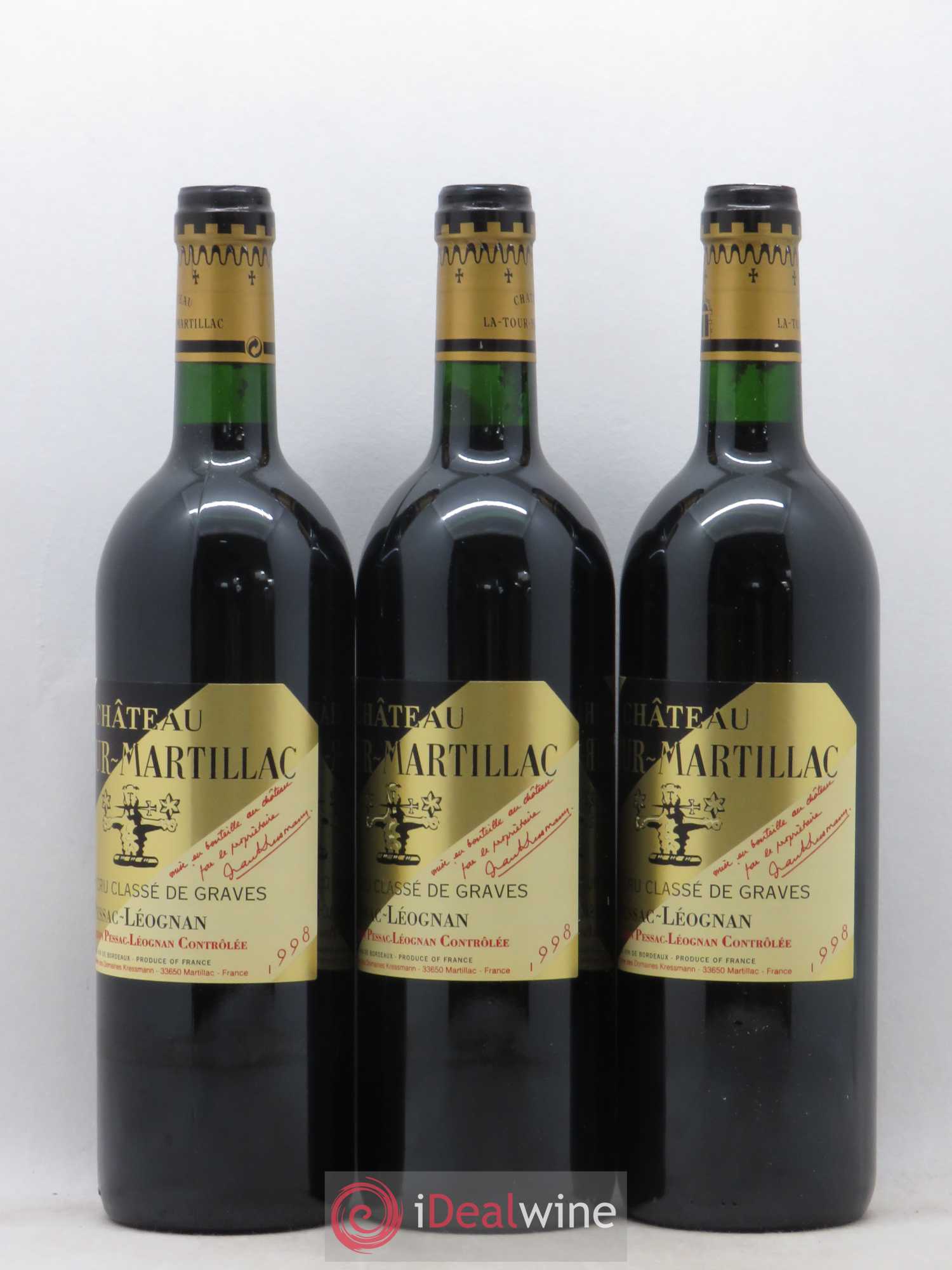 Château Latour-Martillac Cru Classé de Graves 1998 - Lot de 12 bouteilles - 2