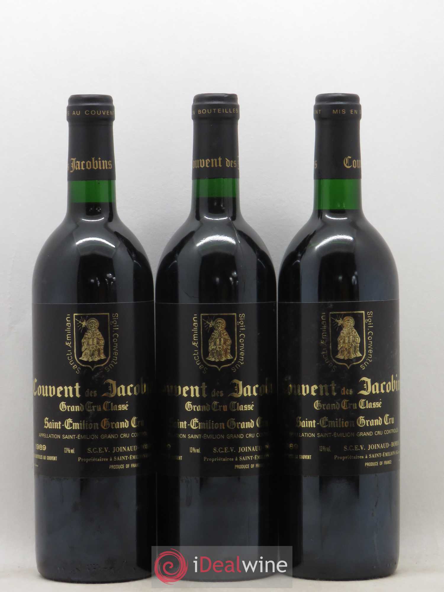 Château Couvent des Jacobins Grand Cru Classé 1989 - Lot de 12 bouteilles - 3