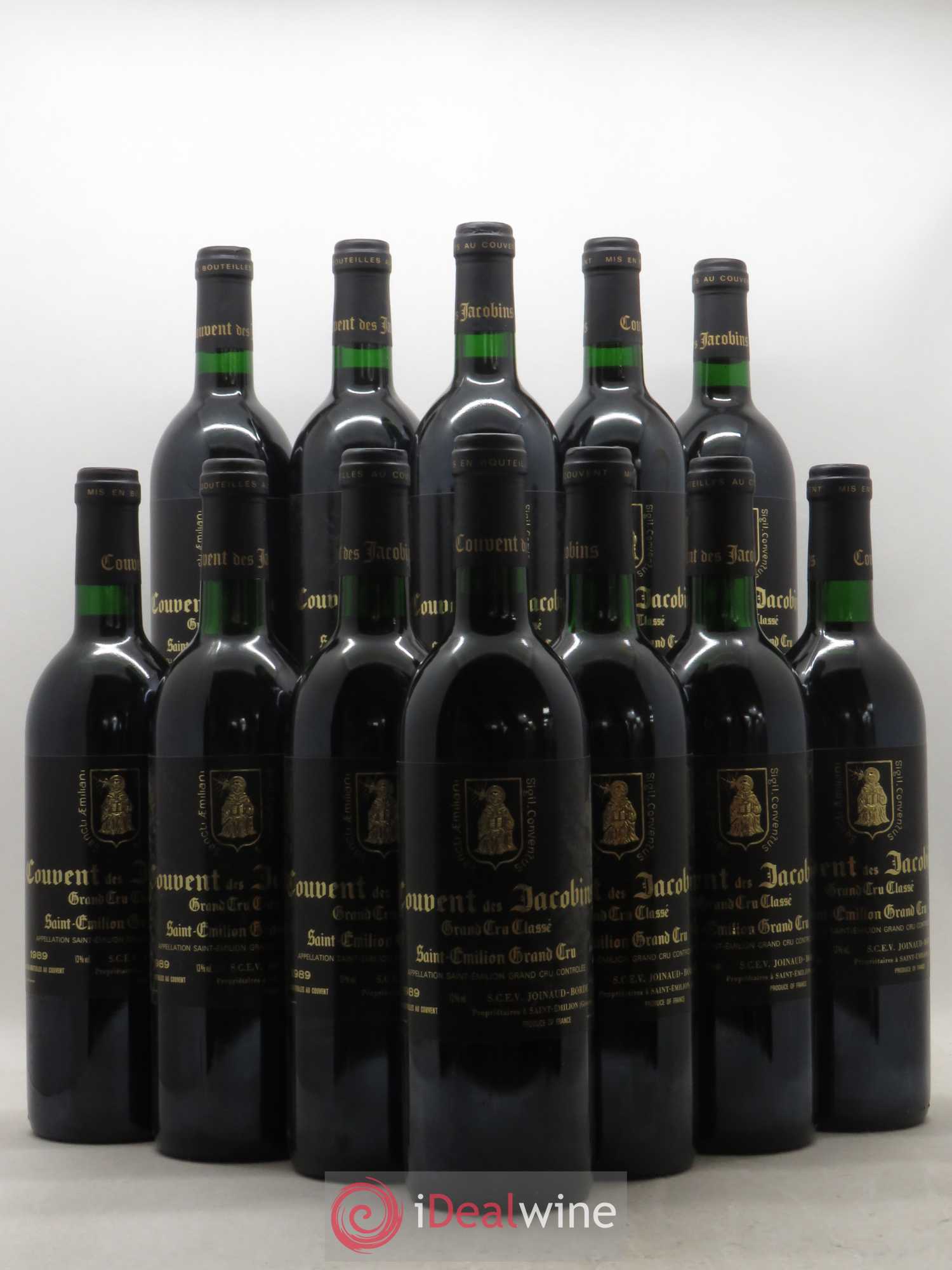 Château Couvent des Jacobins Grand Cru Classé 1989 - Lot de 12 bouteilles - 0