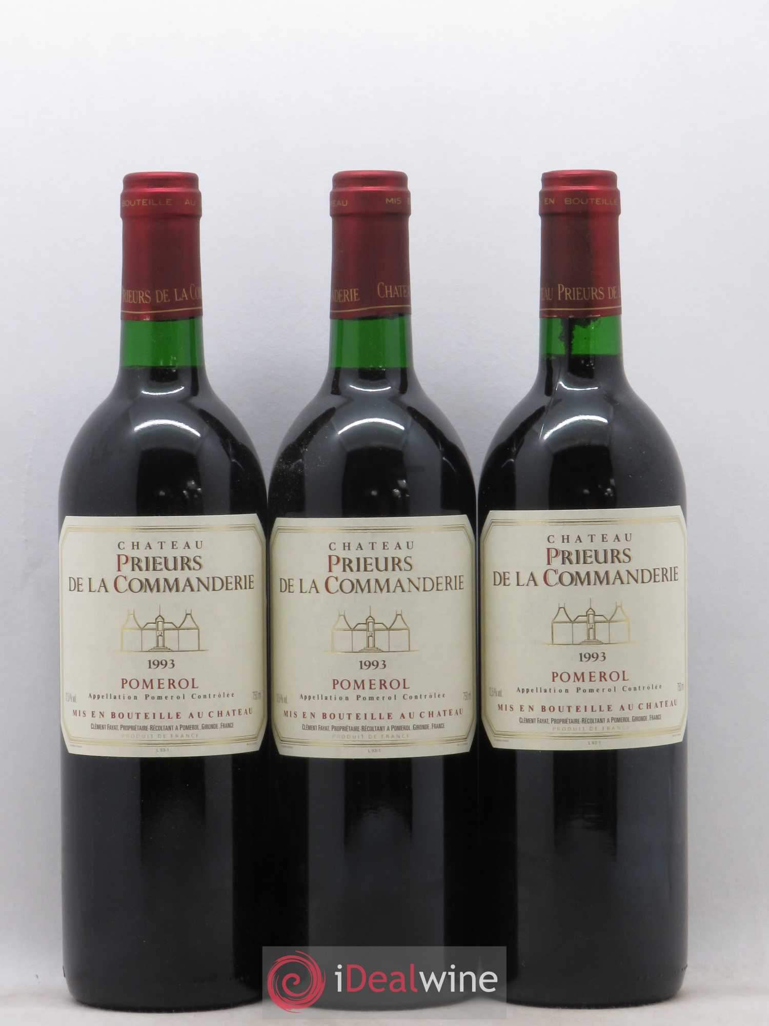 Pomerol Prieur de la Commanderie 1993 - Posten von 12 Flaschen - 2