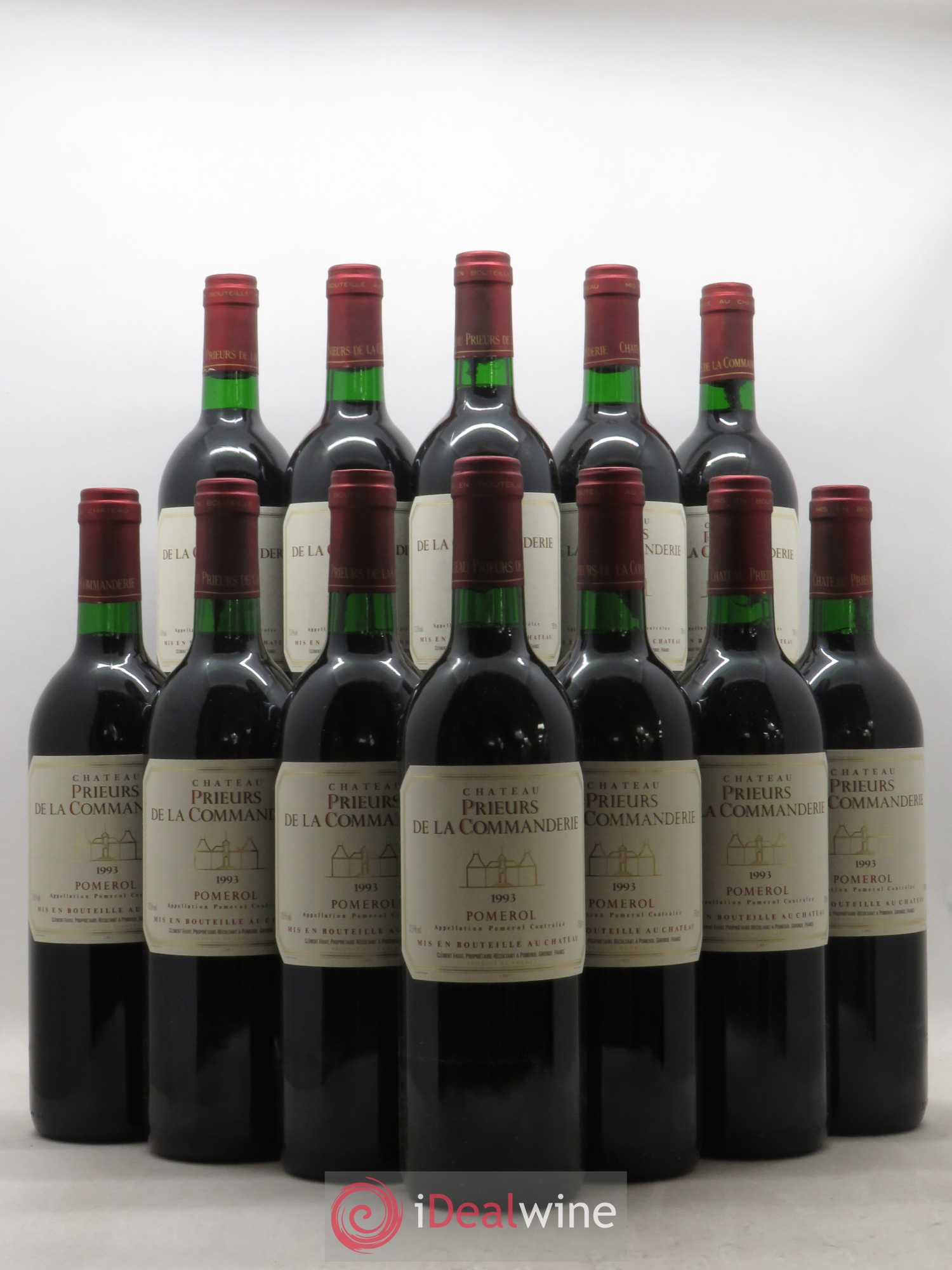 Pomerol Prieur de la Commanderie 1993 - Posten von 12 Flaschen - 0