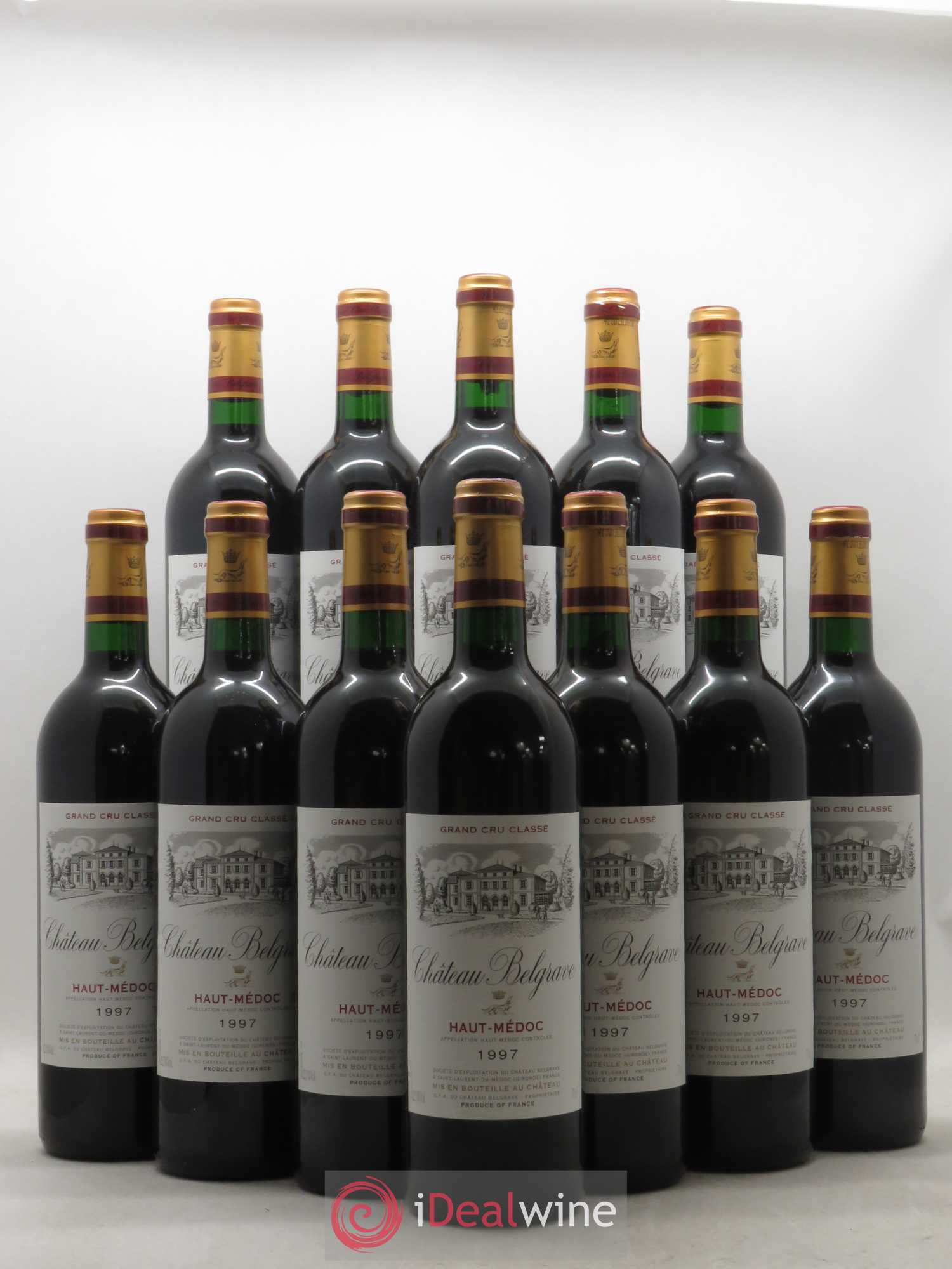 Château Belgrave 5ème Grand Cru Classé 1997 - Lot de 12 bouteilles - 0