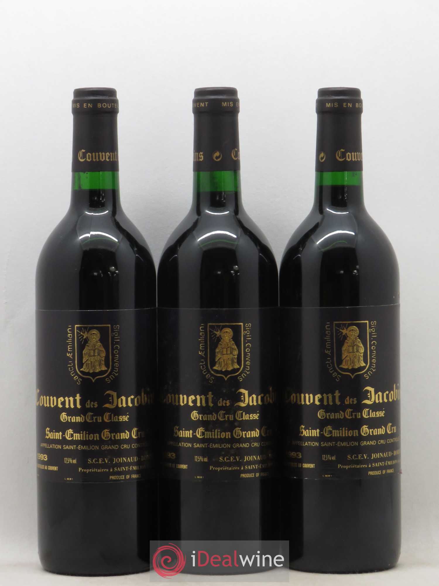 Château Couvent des Jacobins Grand Cru Classé 1993 - Lot of 12 bottles - 3