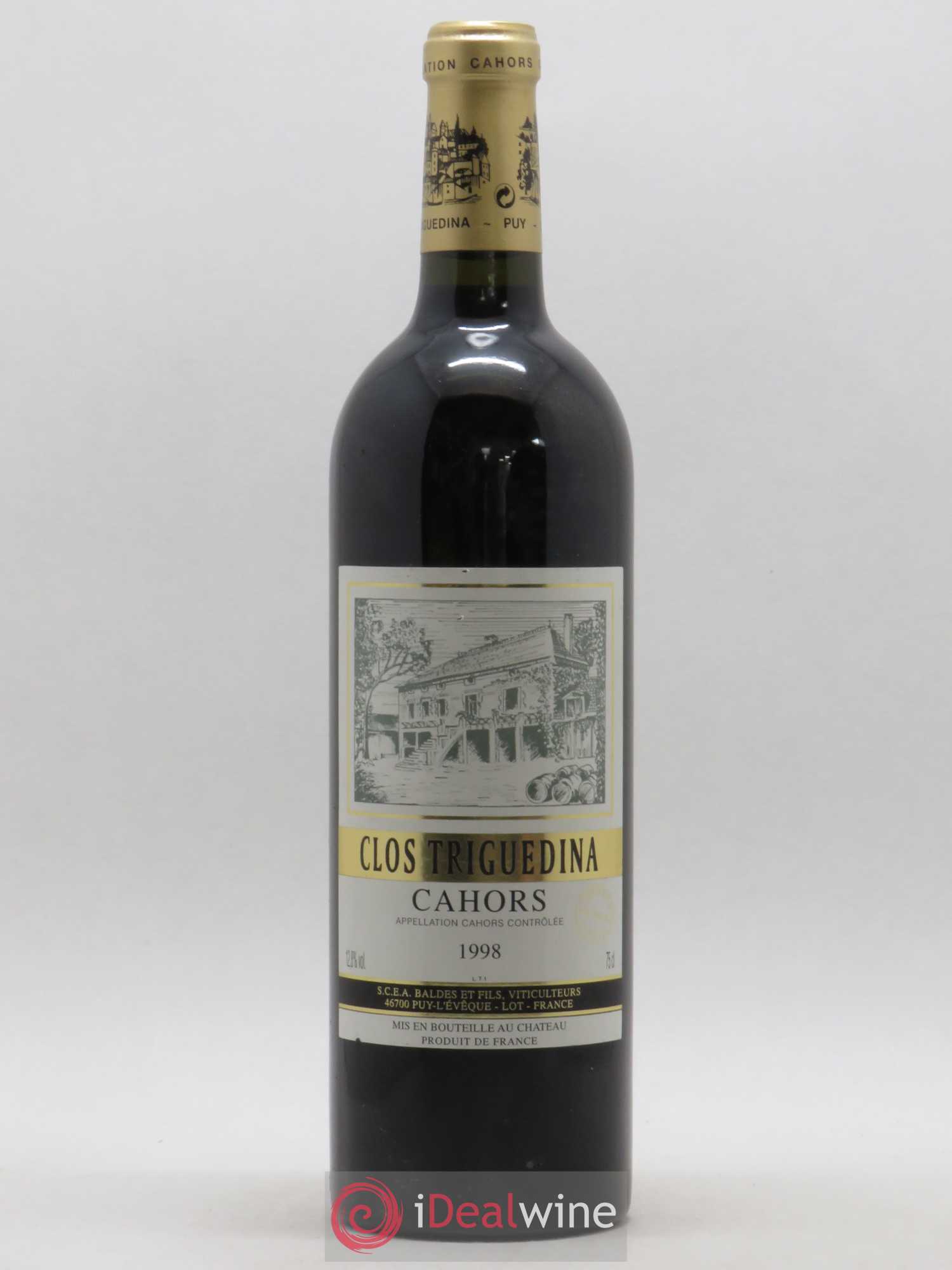 Cahors Clos Triguedina Jean-Luc Baldès 1998 - Lot de 1 bouteille - 0