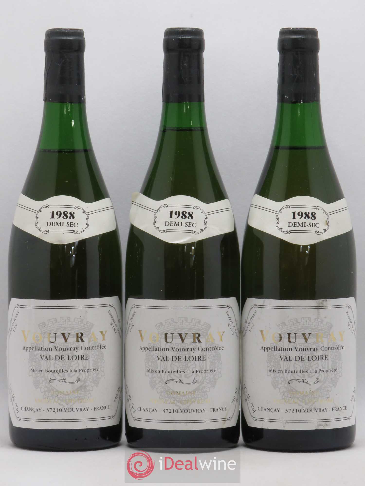 Vouvray Vigneau-Chevreau (sans prix de réserve) 1988 - Lotto di 3 bottiglie - 0