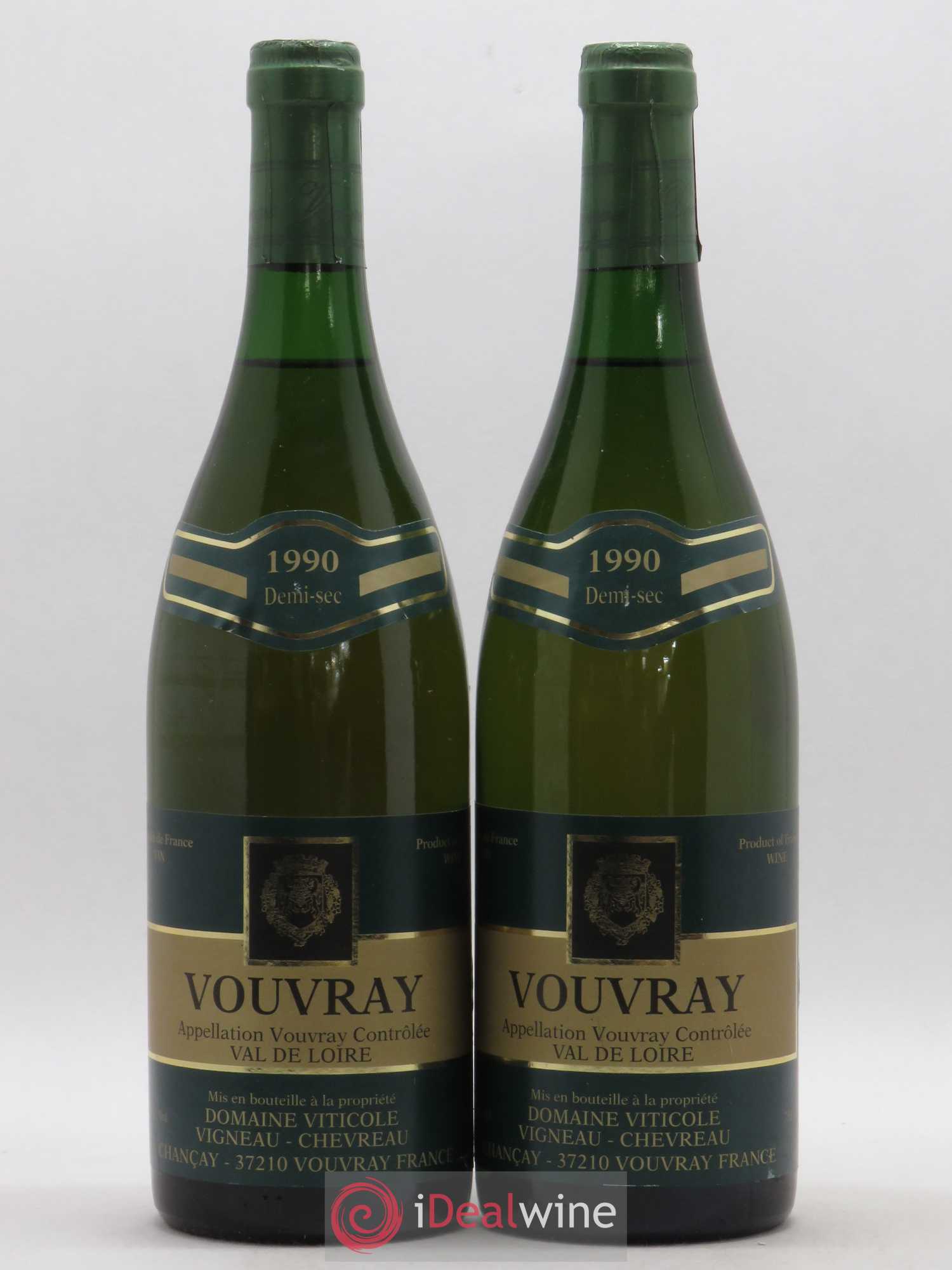 Vouvray Vigneau-Chevreau 1990 - Lotto di 2 bottiglie - 0