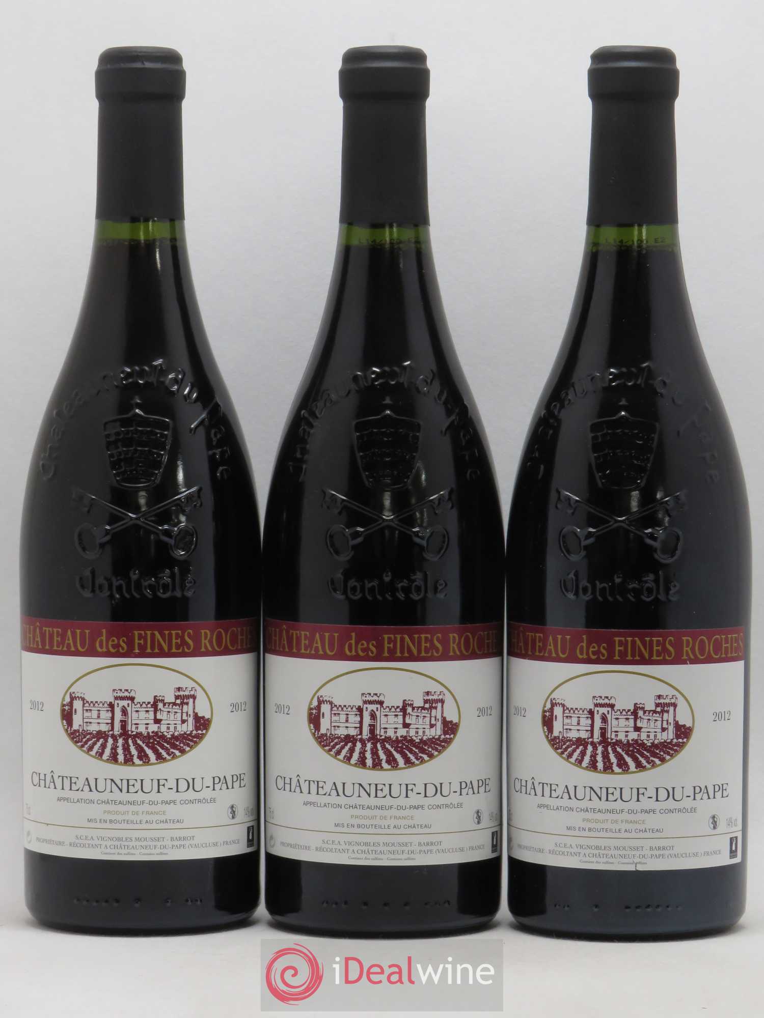 Châteauneuf-du-Pape Fines Roches 2012 - Lot de 3 bouteilles - 0