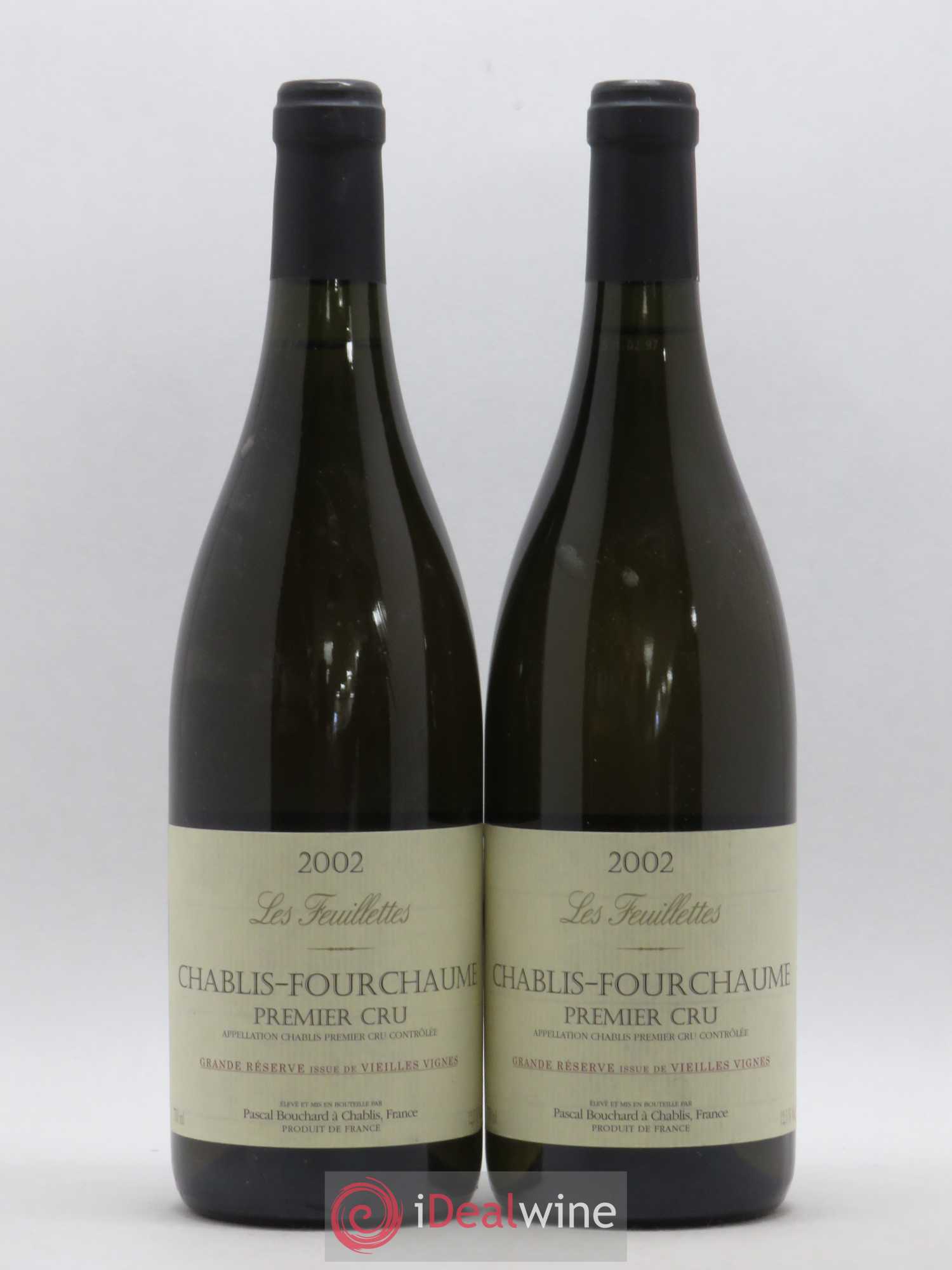 Chablis 1er Cru Fourchaume Les Feuillettes Vieilles Vignes Pascal Bouchard 2002 - Posten von 2 Flaschen - 0