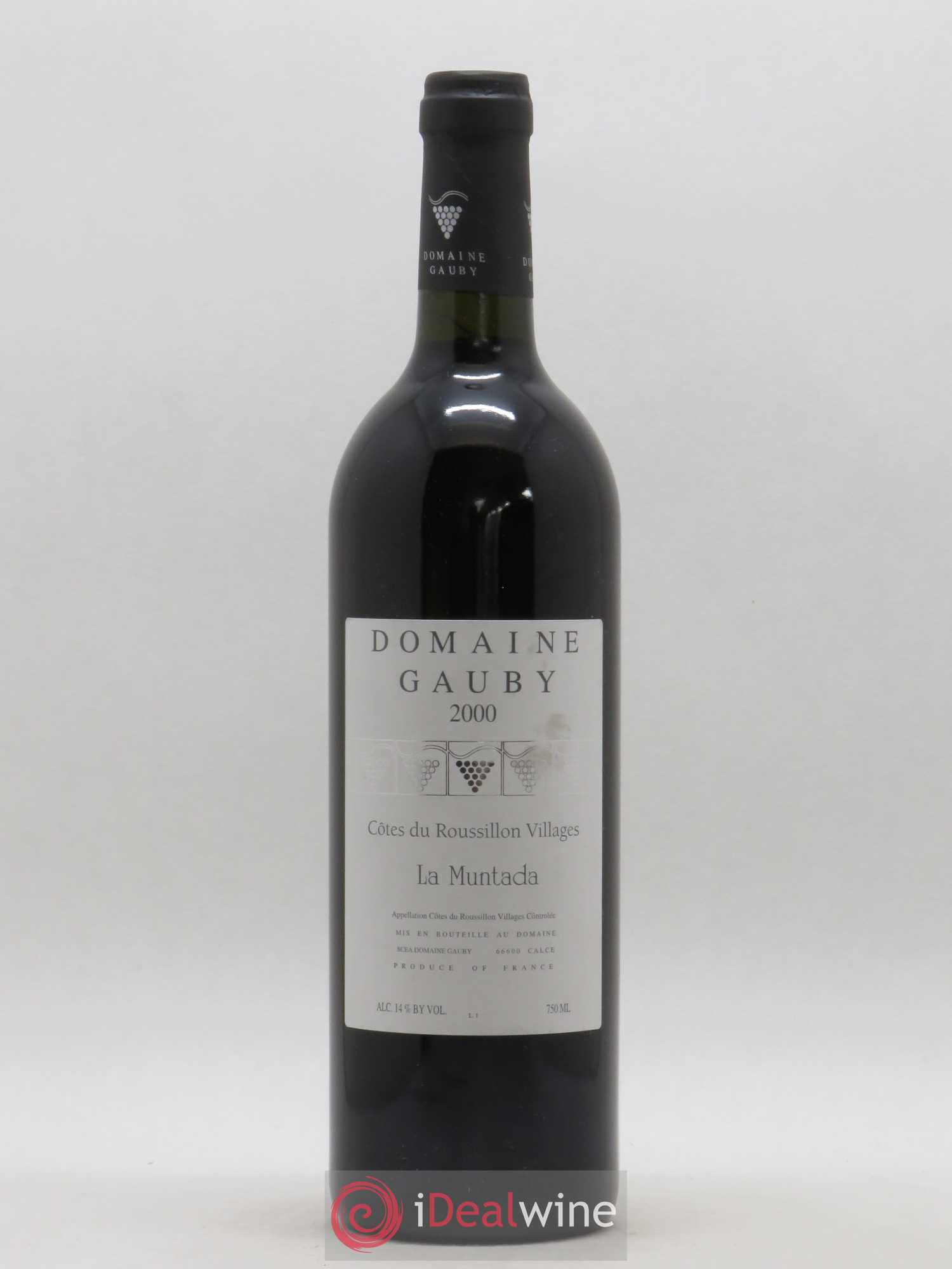 Côtes Catalanes (anciennement Côtes du Roussillon Villages) La Muntada Gauby (Domaine) 2000 - Lot de 1 bouteille - 0