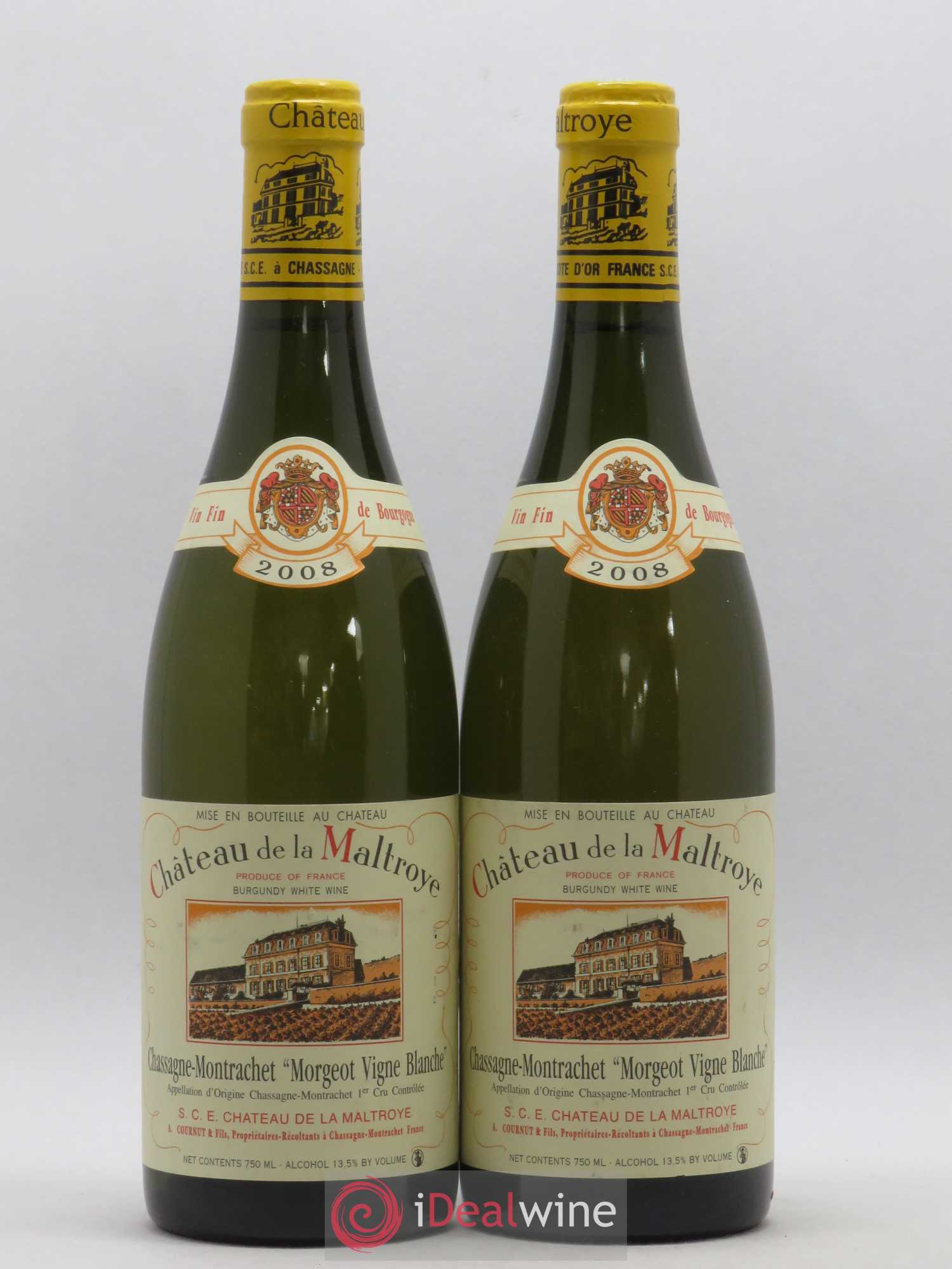 Chassagne-Montrachet 1er Cru Morgeot Vigne Blanche Château de la Maltroye 2008 - Lot de 2 bouteilles - 0
