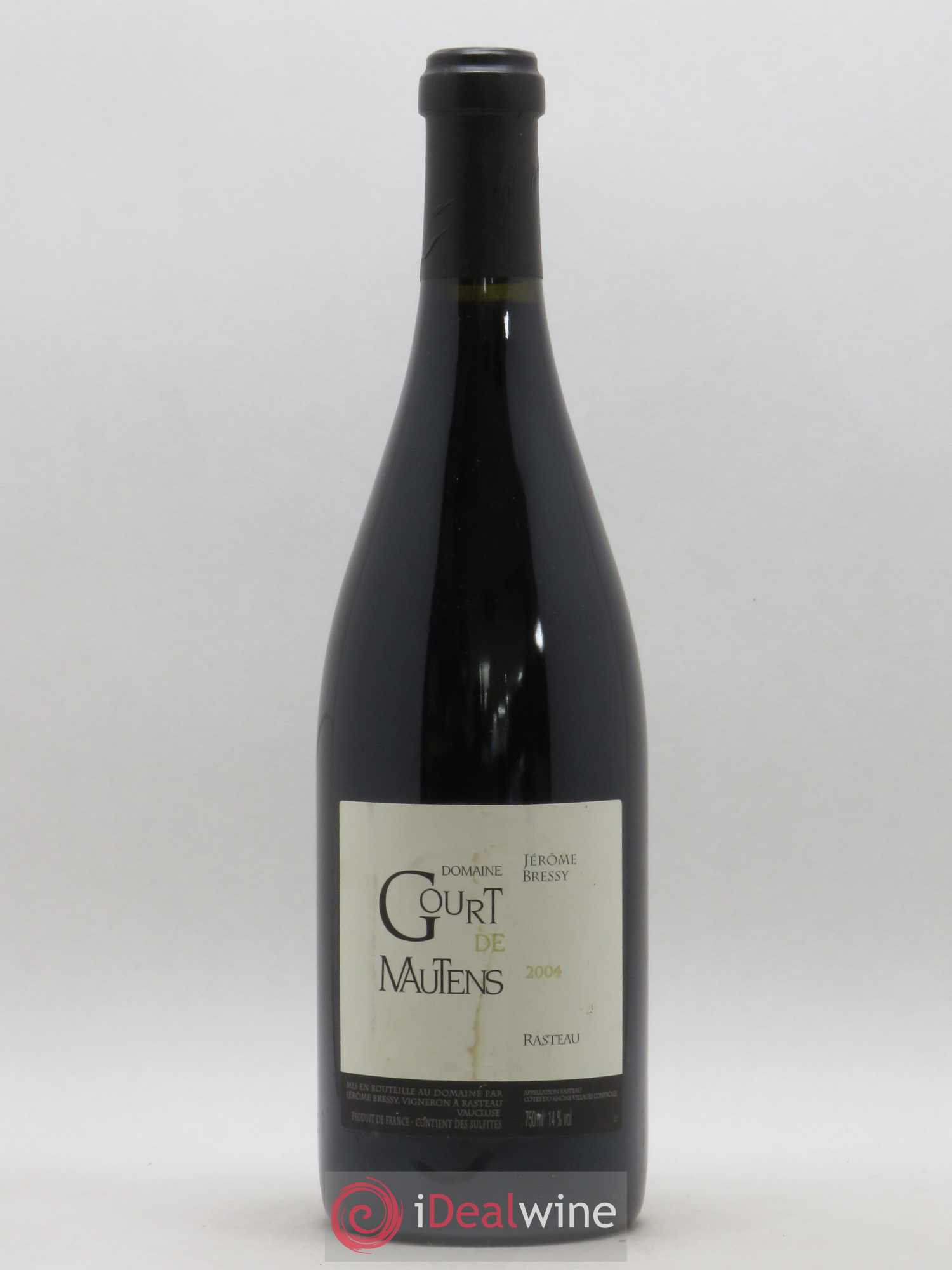 Rasteau Domaine Gourt de Mautens - Jérôme Bressy 2004 - Lot de 1 bouteille - 0