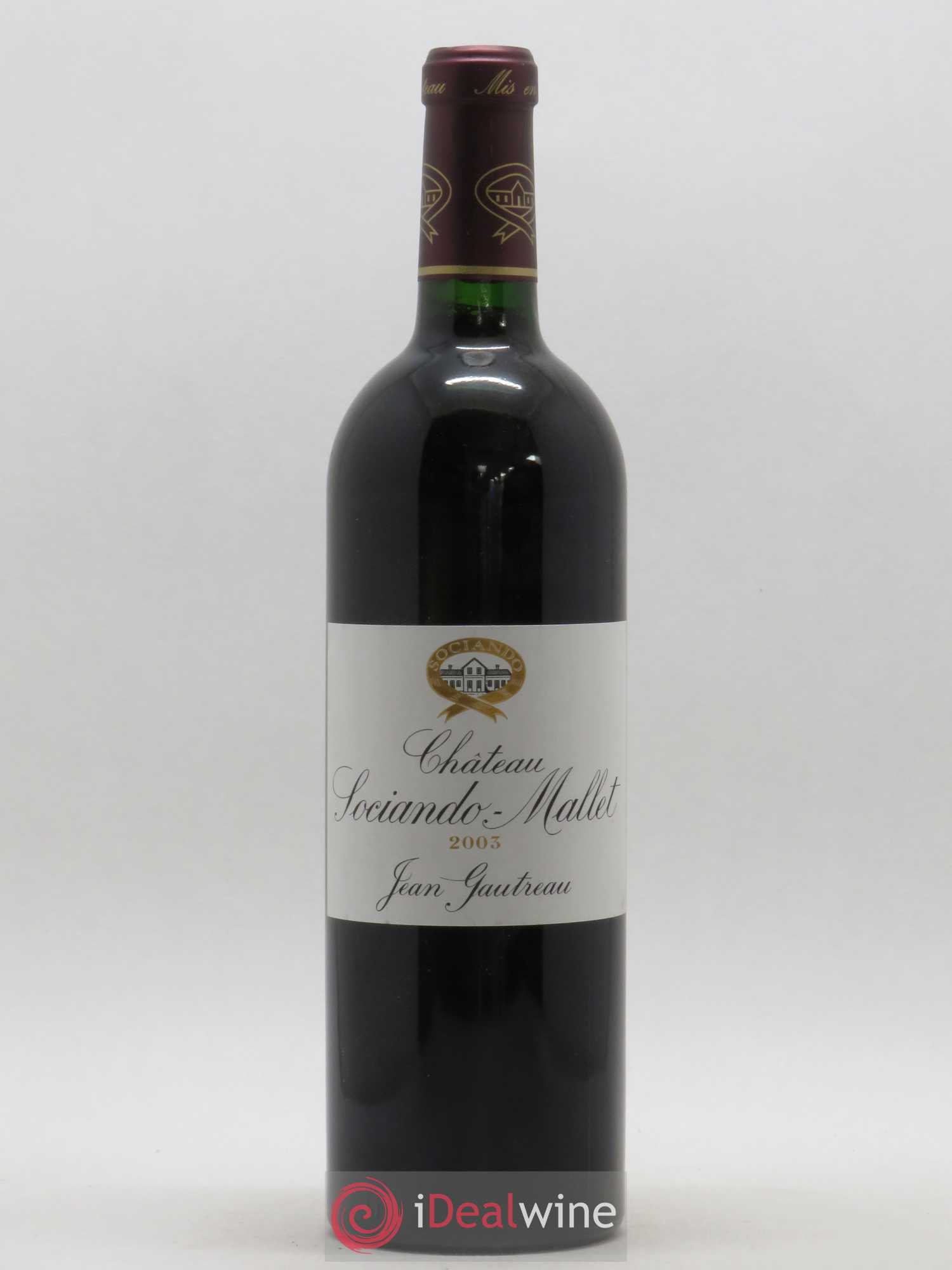 Château Sociando Mallet 2003 - Lot de 1 bouteille - 0