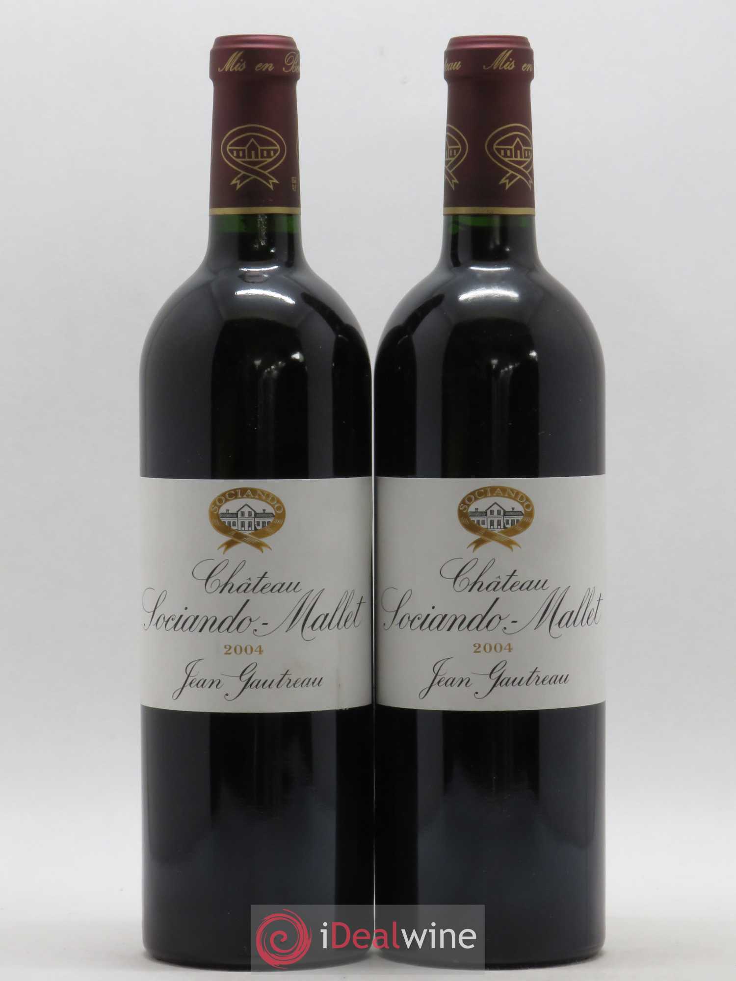 Château Sociando Mallet 2004 - Lot de 2 bouteilles - 0