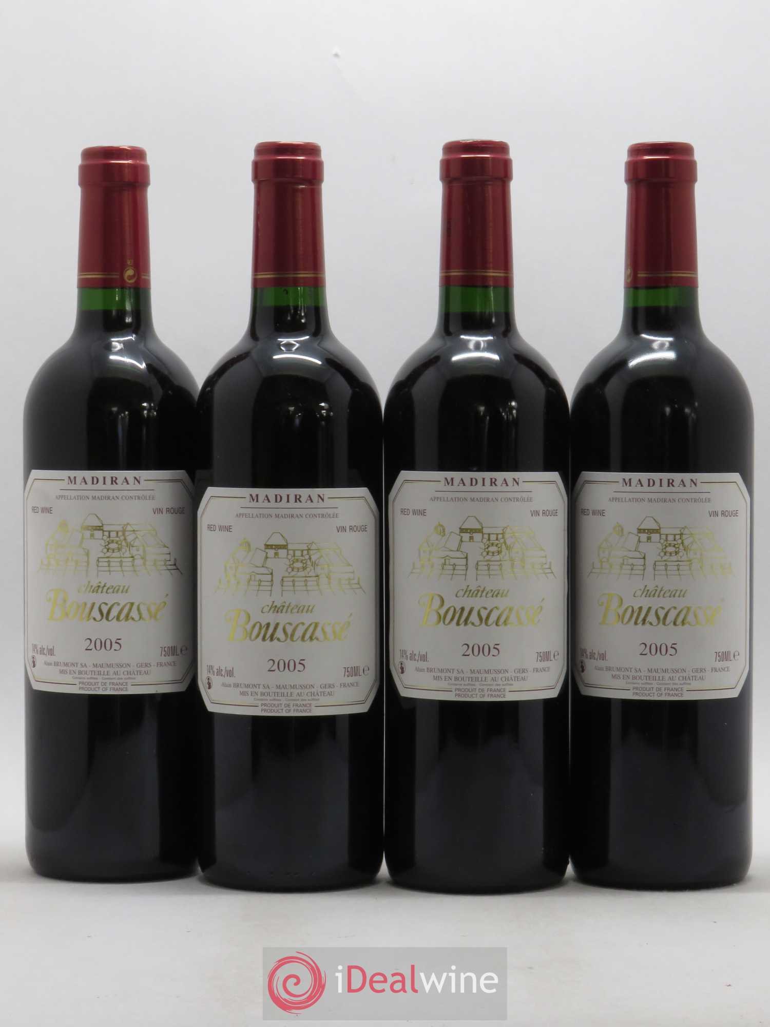 Madiran Château Bouscassé Alain Brumont 2005 - Lot de 4 bouteilles - 0