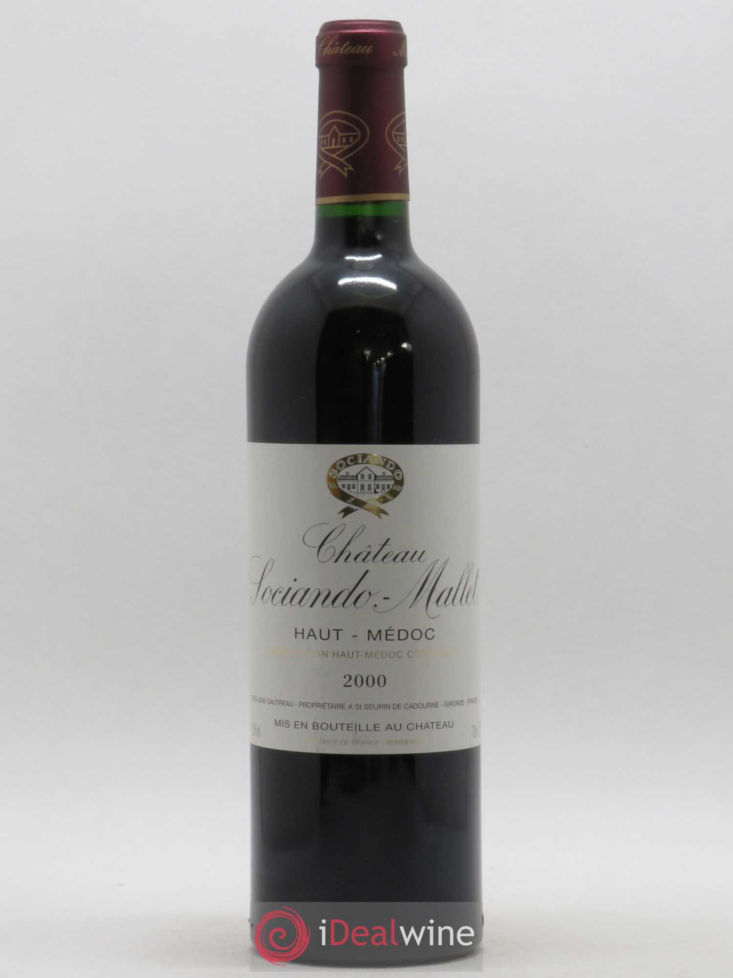 Château Sociando Mallet 2000 - Lot de 1 bouteille - 0