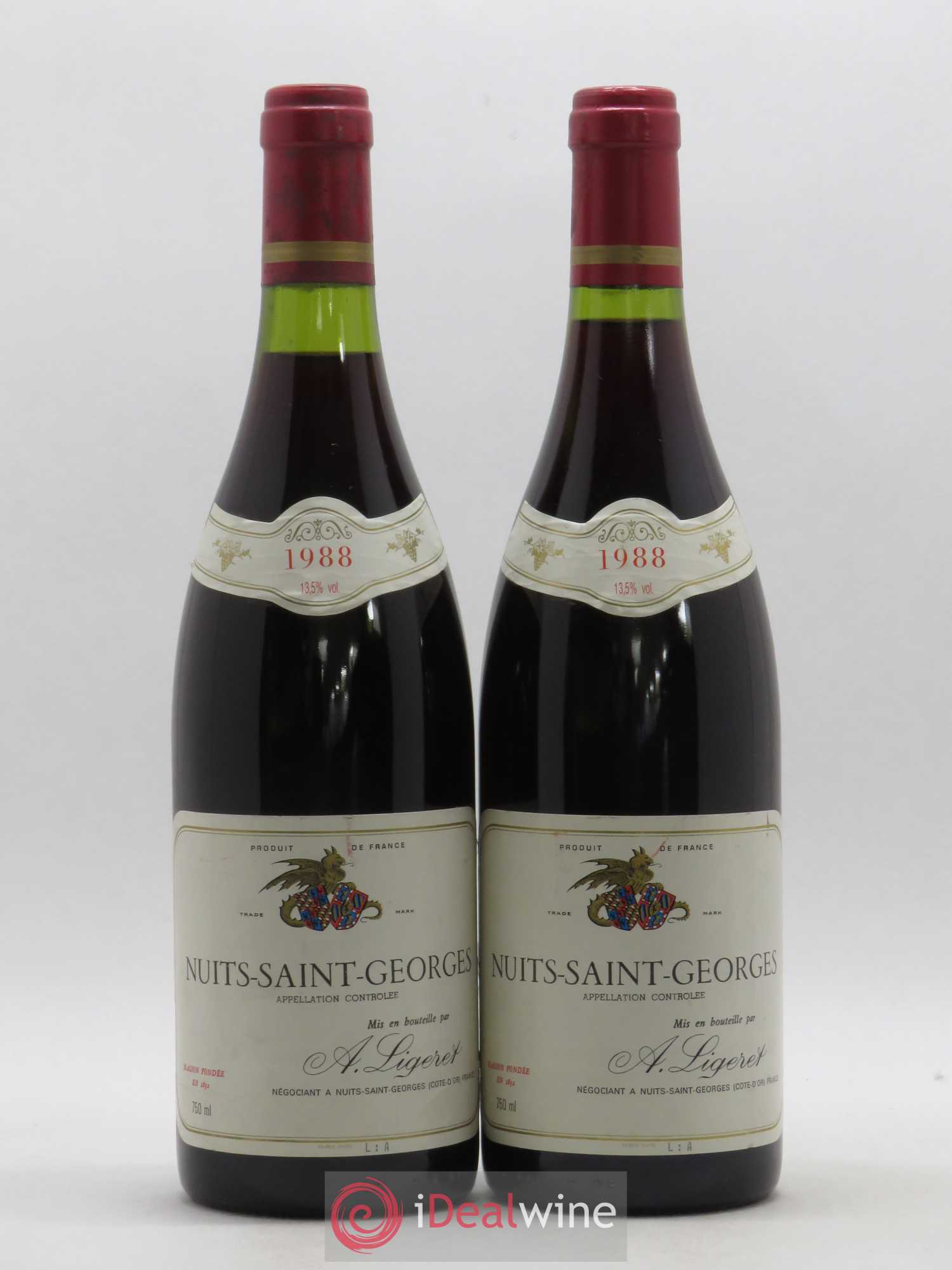 Nuits-Saint-Georges Antoine Ligeret 1988 - Posten von 2 Flaschen - 0