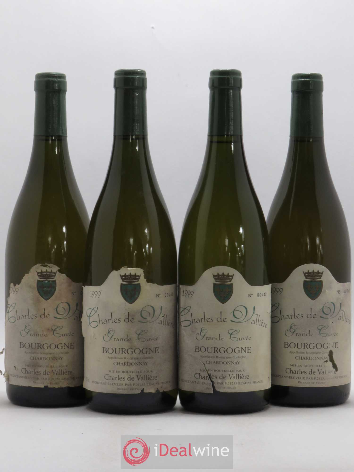 Bourgogne Chardonnay Charles De Vallière 1999 - Posten von 4 Flaschen - 0