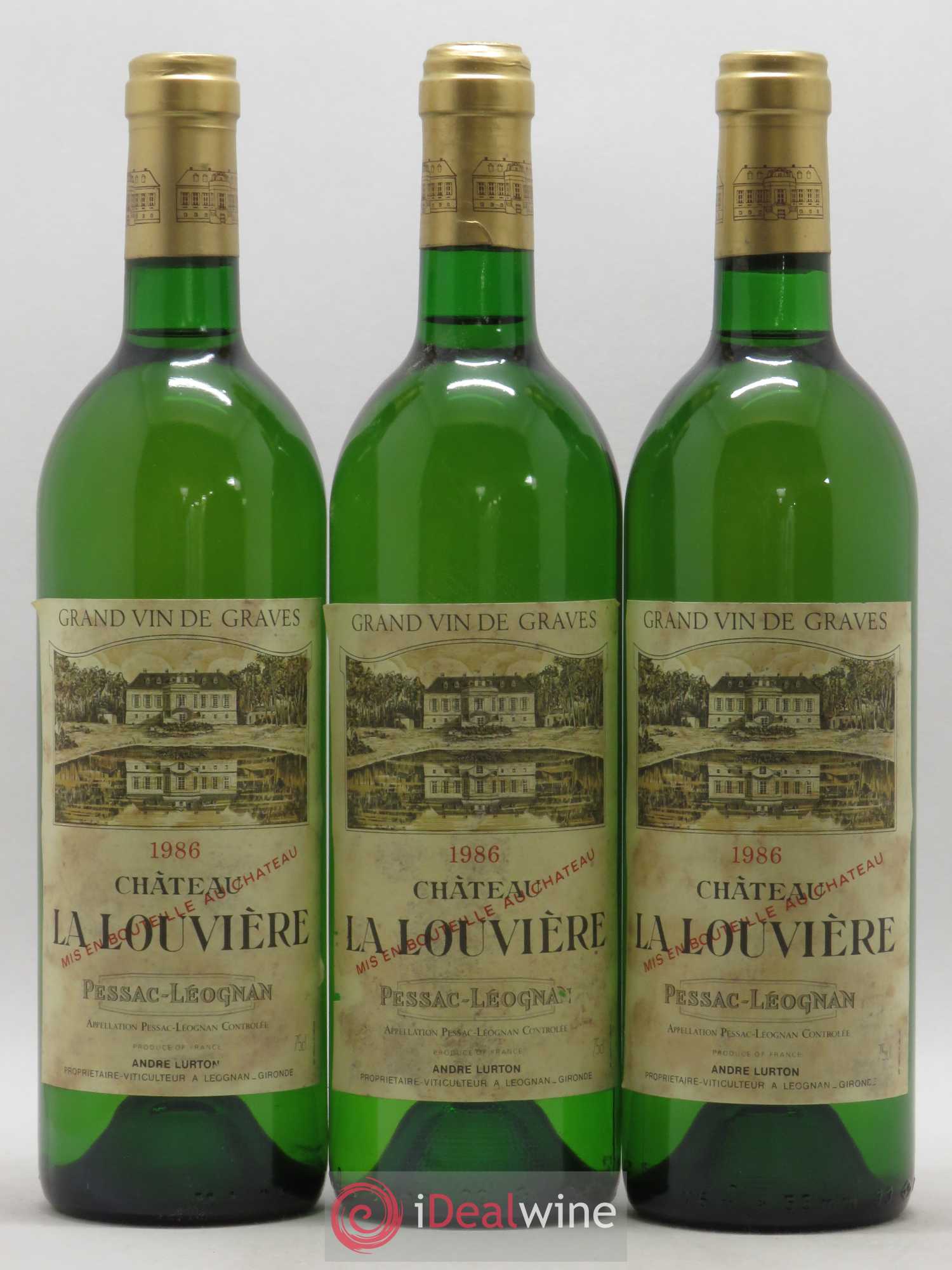 Château la Louvière 1986 - Lot de 6 bouteilles - 1