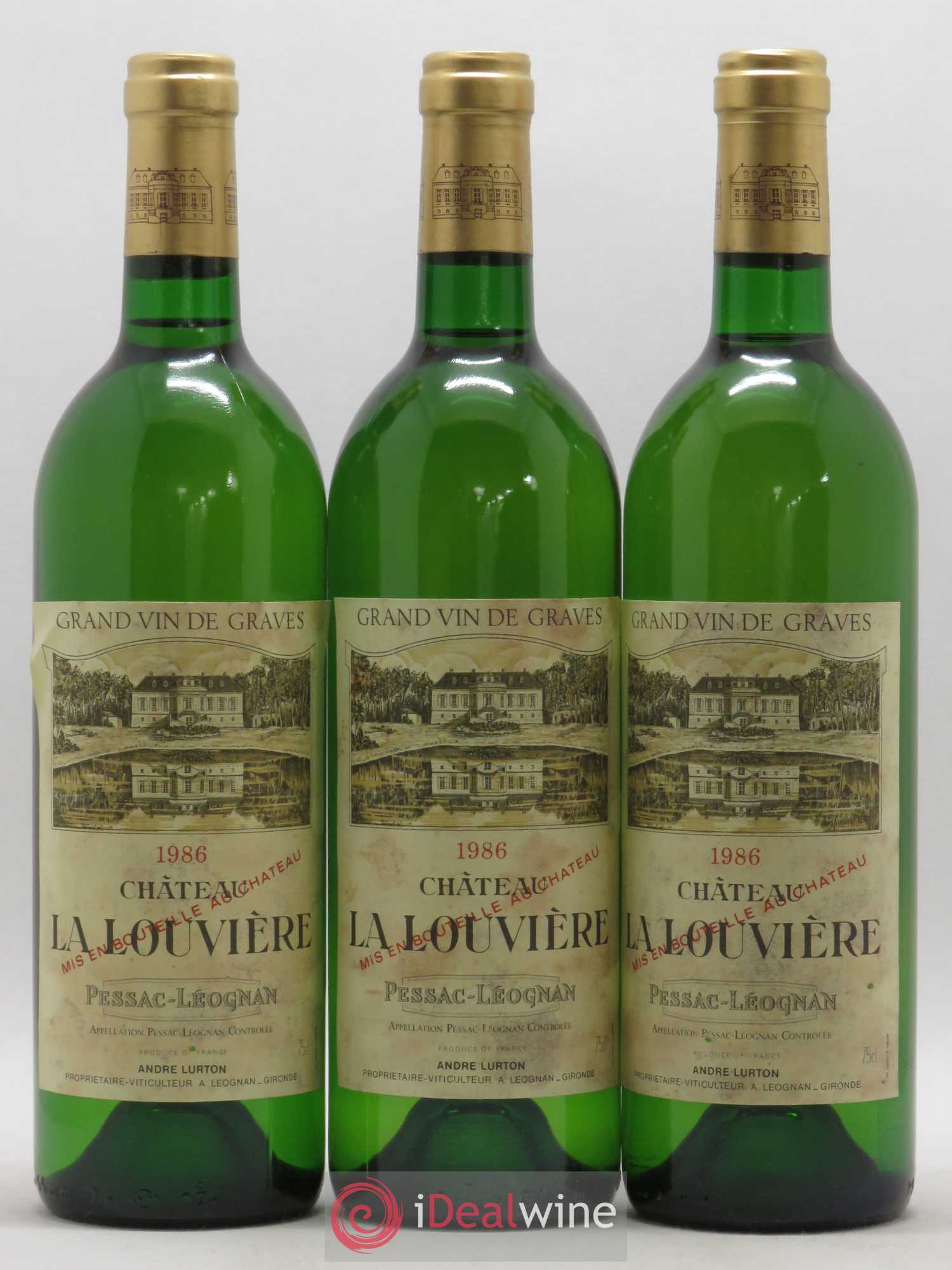 Château la Louvière 1986 - Lot de 6 bouteilles - 2