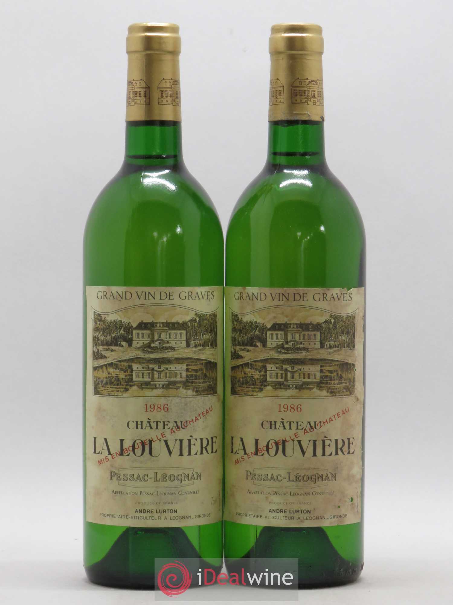 Château la Louvière 1986 - Lot de 2 bouteilles - 0