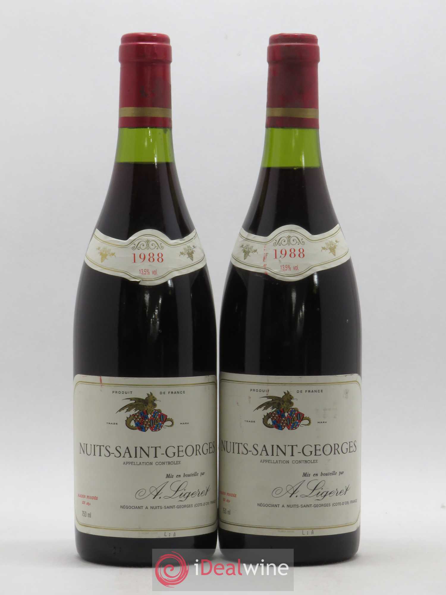 Nuits-Saint-Georges Antoine Ligeret 1988 - Posten von 2 Flaschen - 0