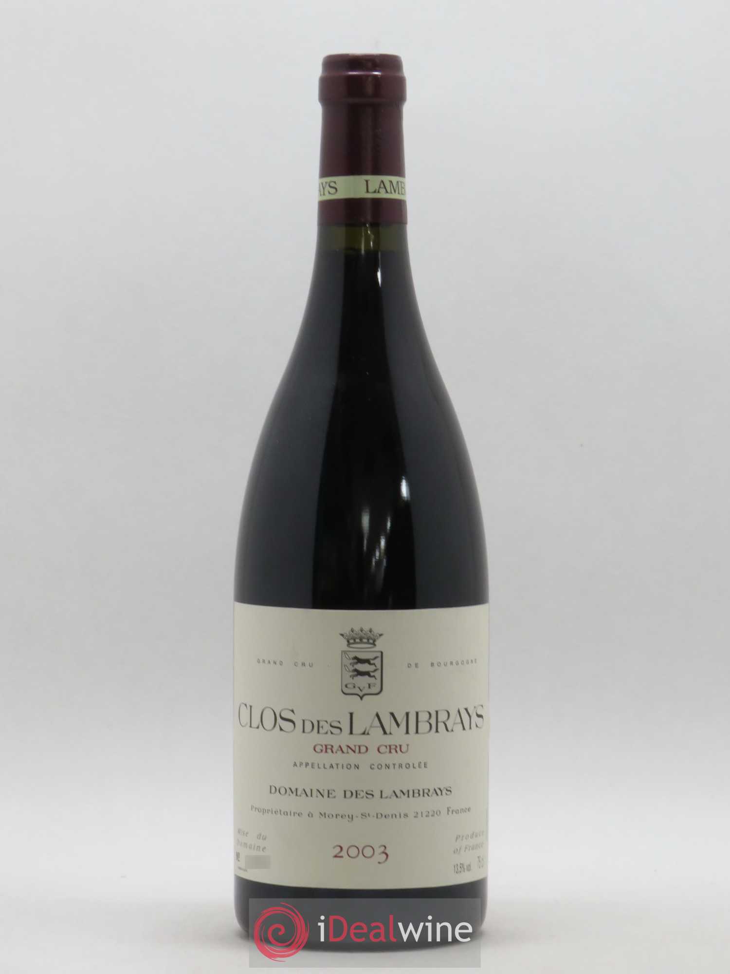 Clos des Lambrays Grand Cru Domaine des Lambrays 2003 - Lot de 1 bouteille - 0