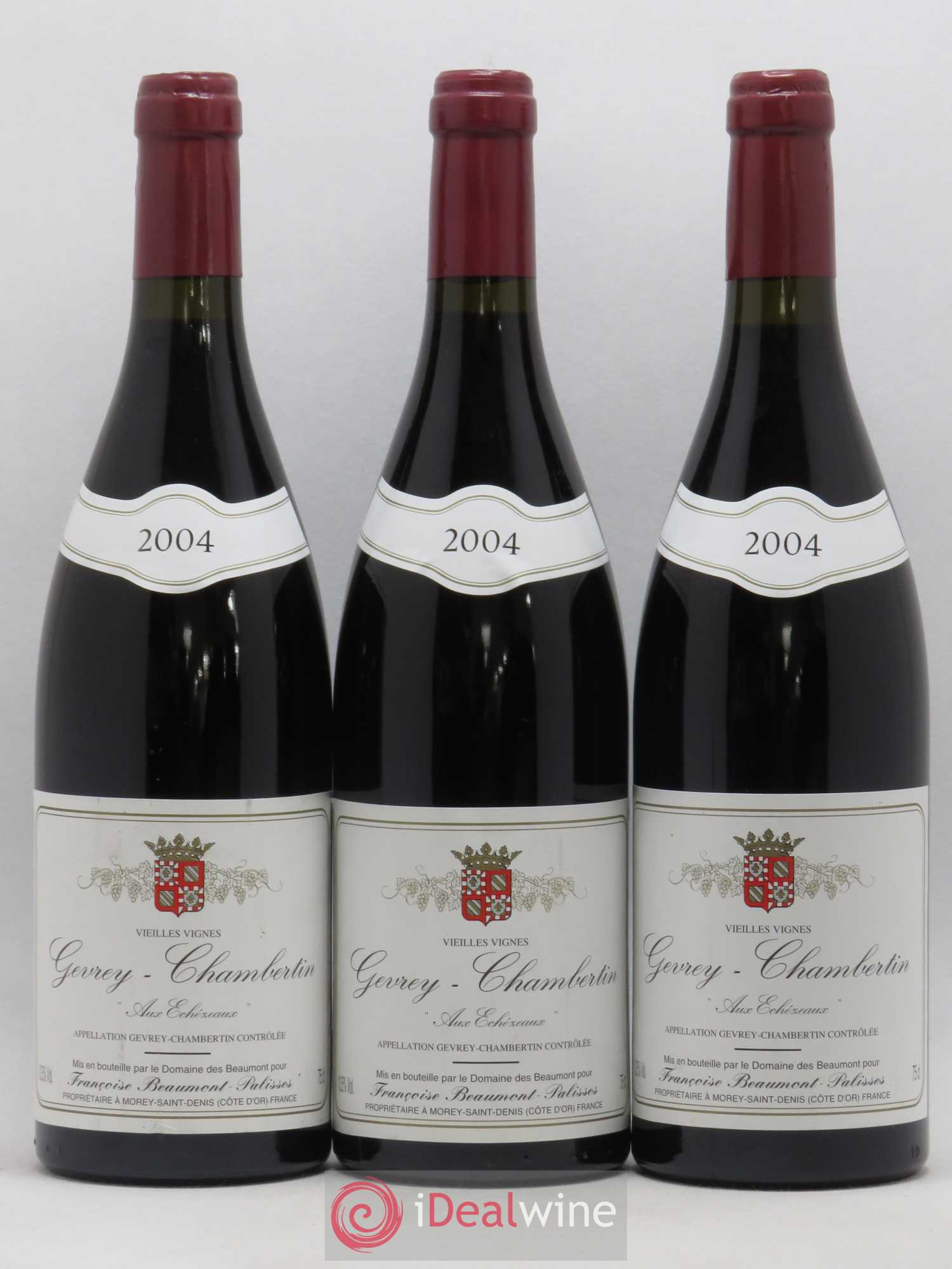 Gevrey-Chambertin Aux Echézeaux Beaumont-Palisse (sans prix de réserve) 2004 - Posten von 3 Flaschen - 0