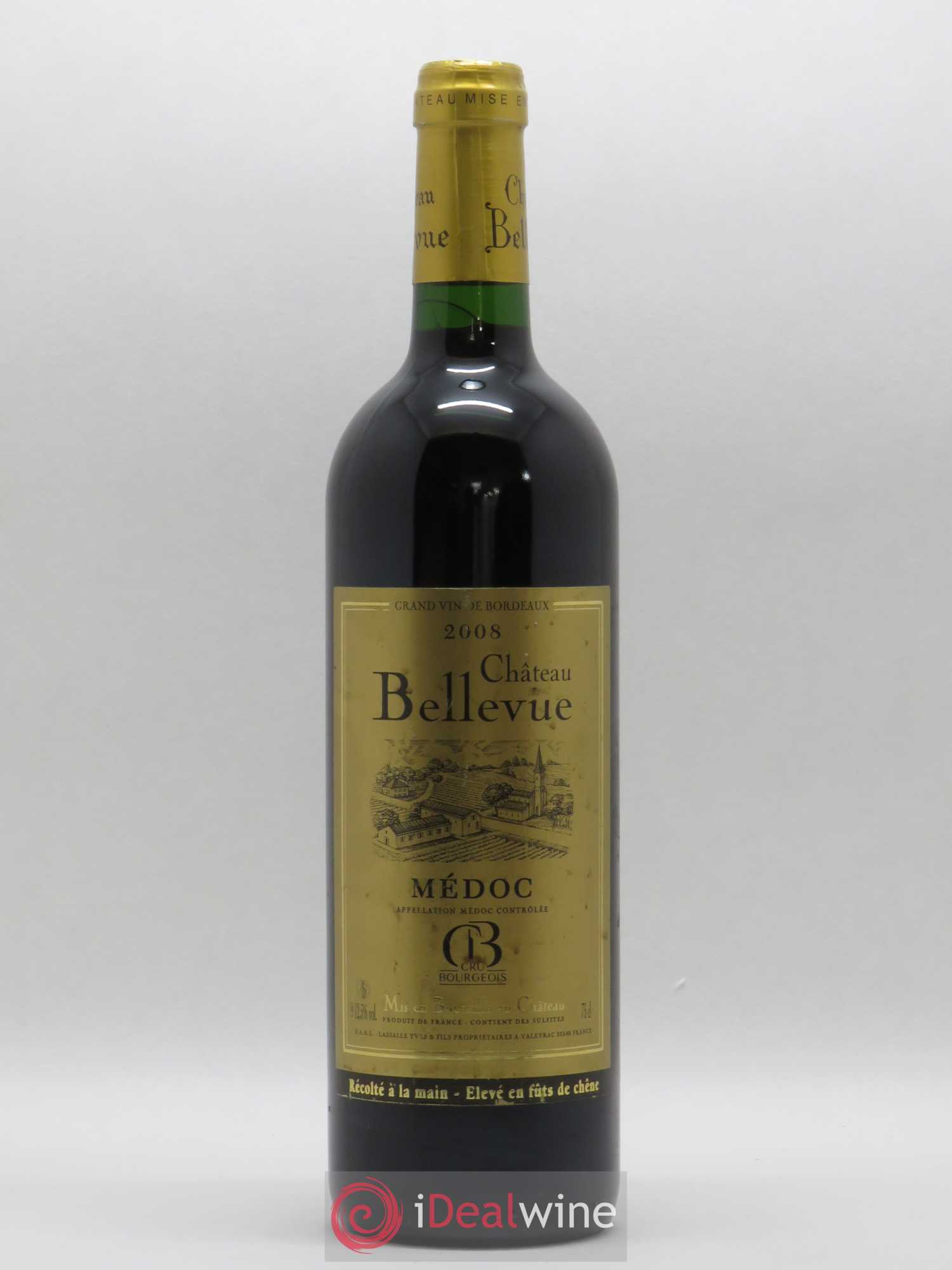 Château Bellevue Cru Bourgeois 2008 - Lot de 1 bouteille - 0