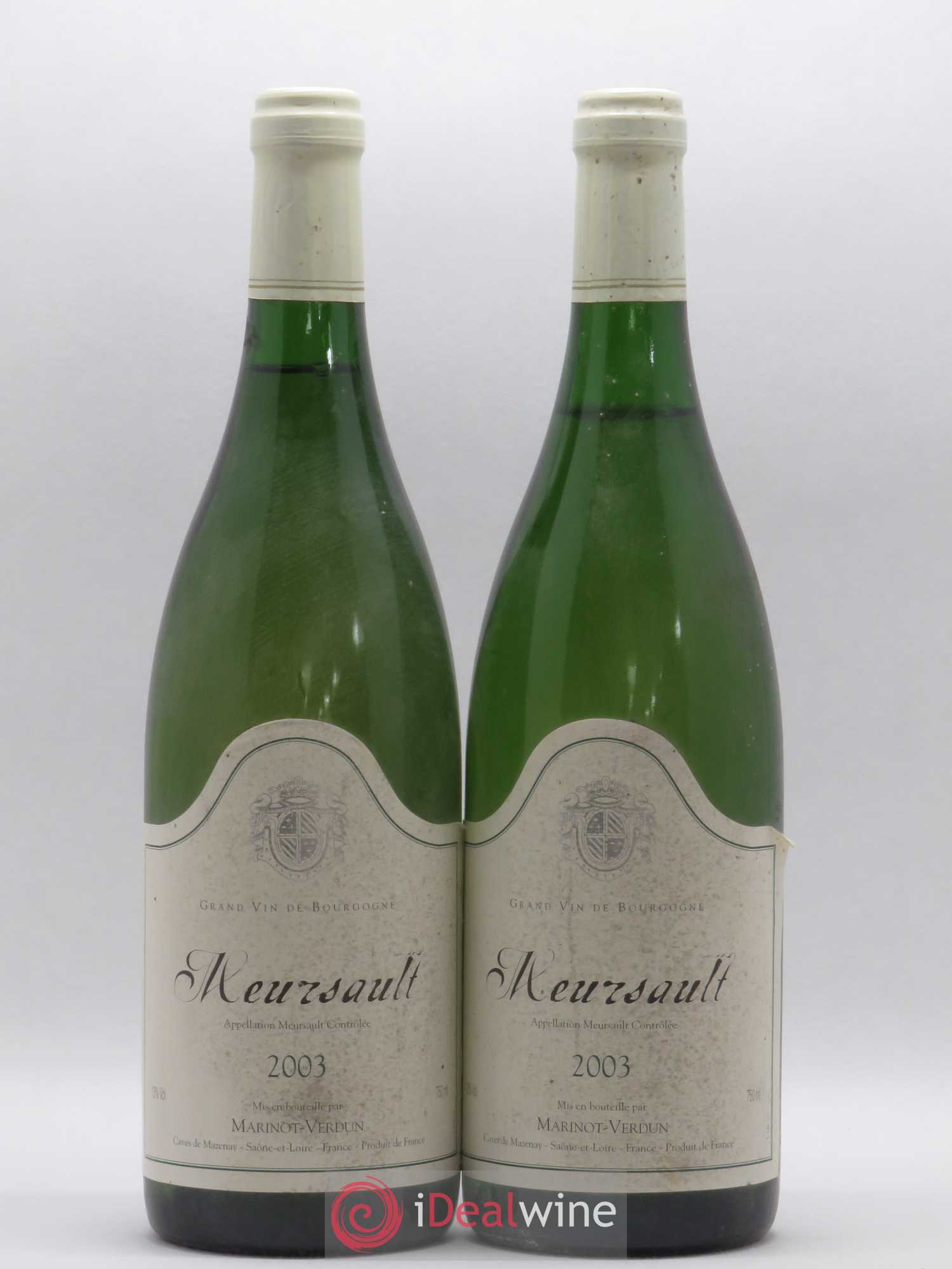 Meursault Marinot Verdun 2003 - Posten von 2 Flaschen - 0